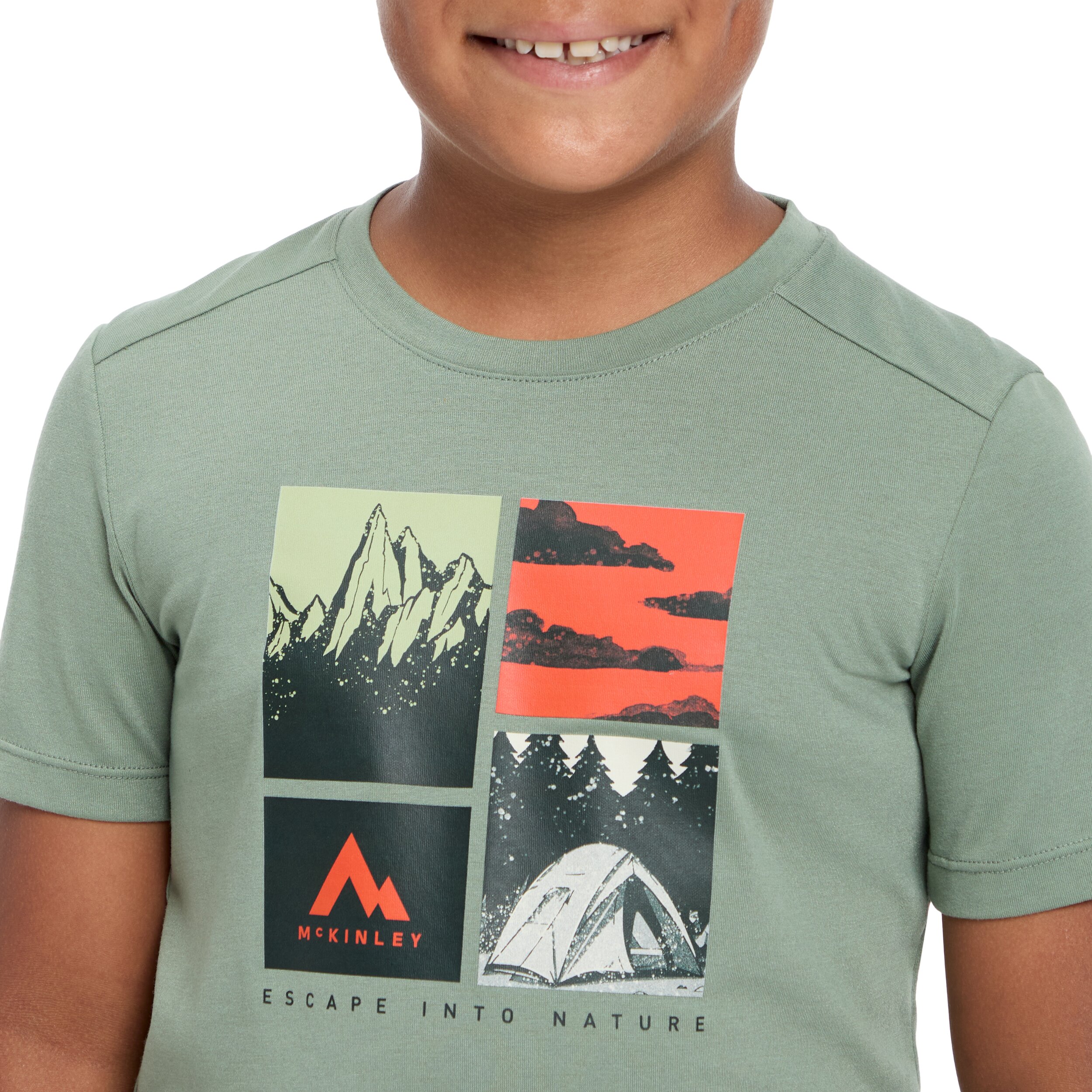 McKINLEY Ju.-T-Shirt Ellis III SS B GREEN SMOKE – Bild 2
