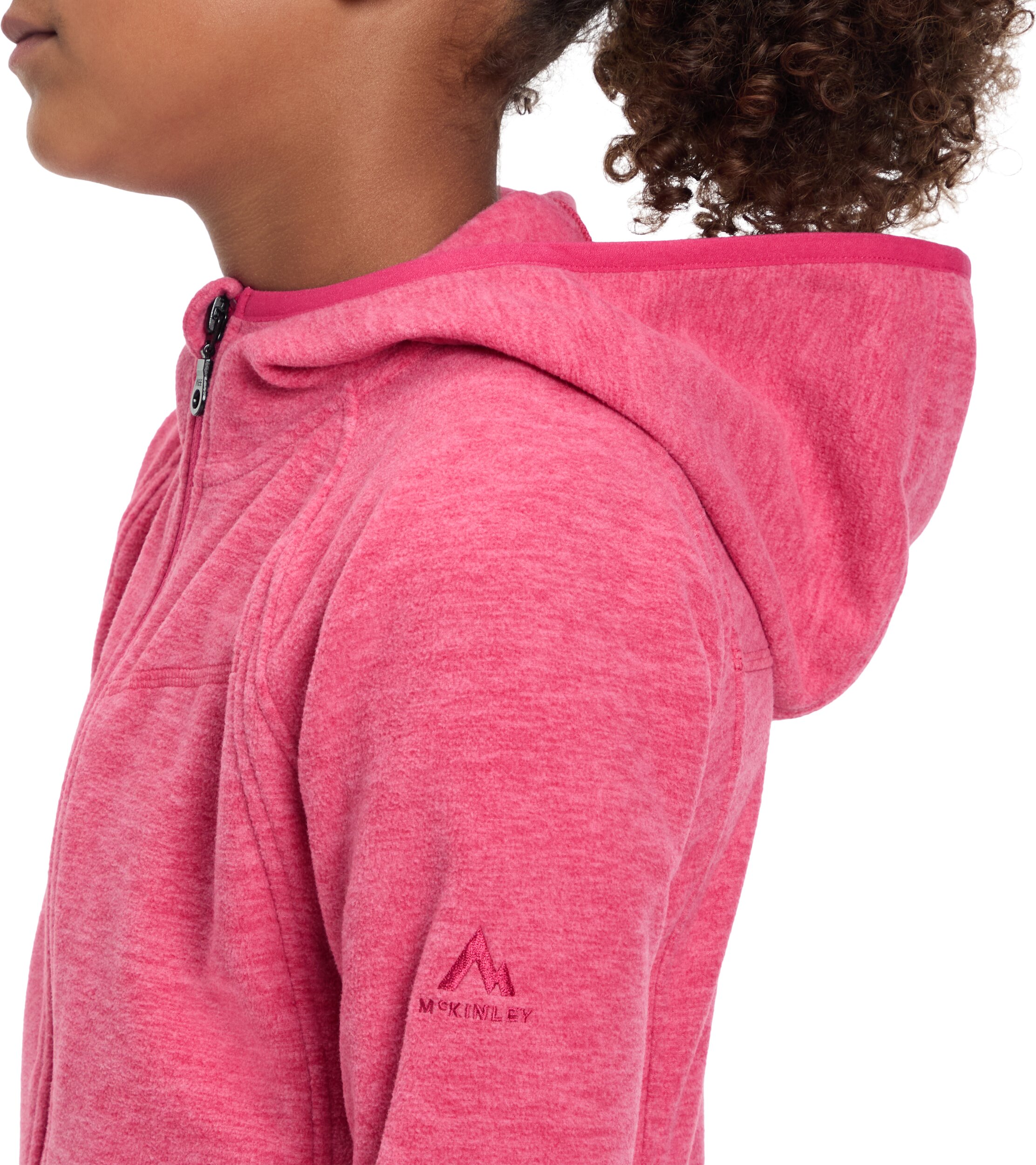 McKINLEY Mä.-Fleece-Jacke Choco FZ HD FL G MELANGE/PINK/PINK DA – Bild 2