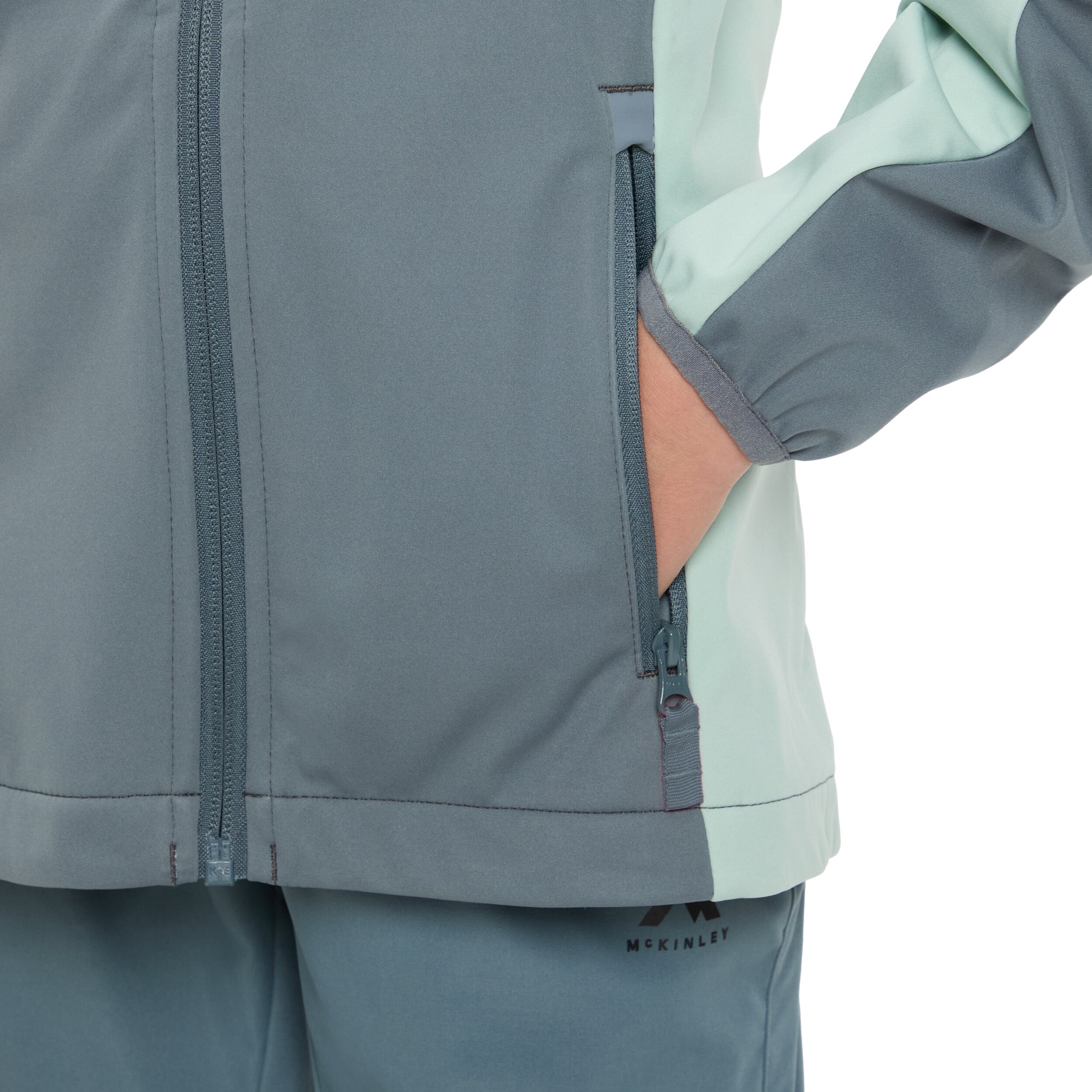 McKINLEY Mä.-Unterjacke Abe LT G BLUE PETROL/MINT – Bild 2