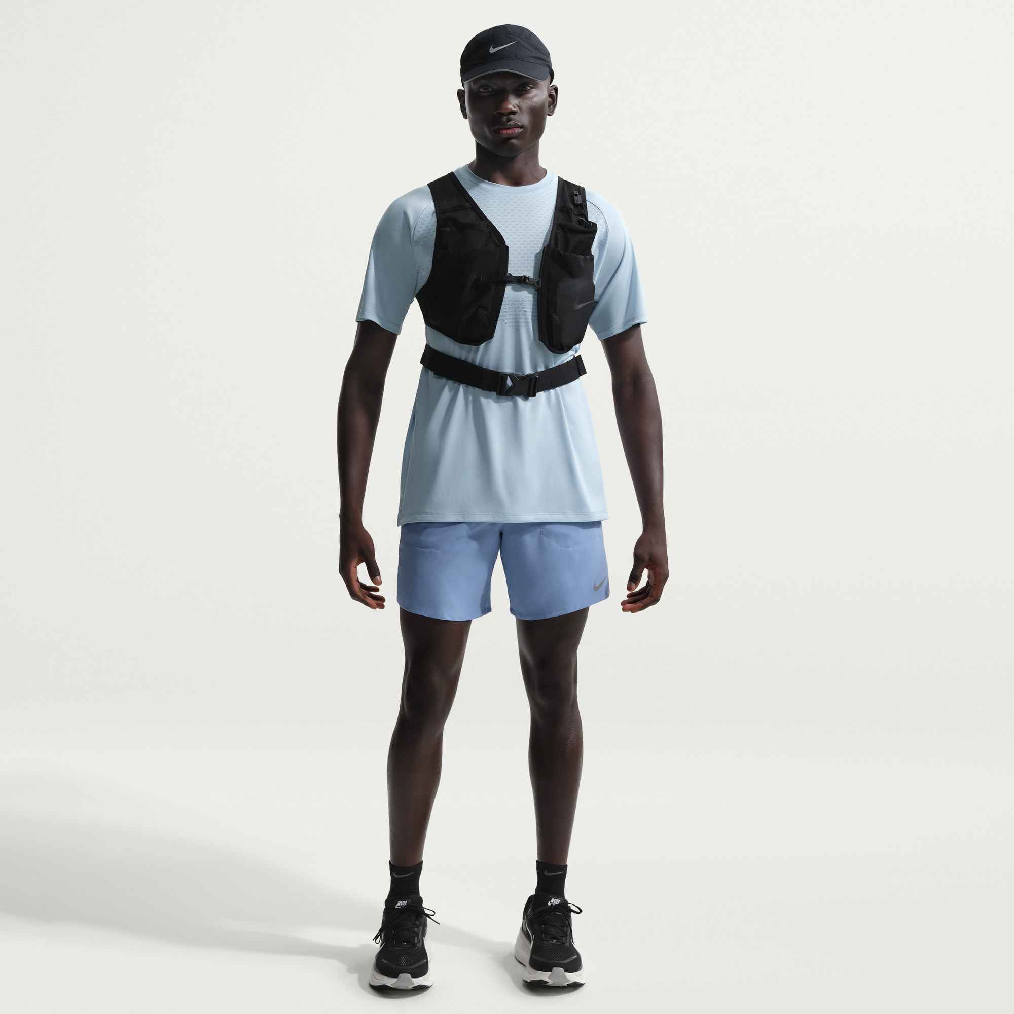 NIKE M NK DFADV STRIDE SS TOP LT ARMORY BLUE/REFLECTIVE SILV