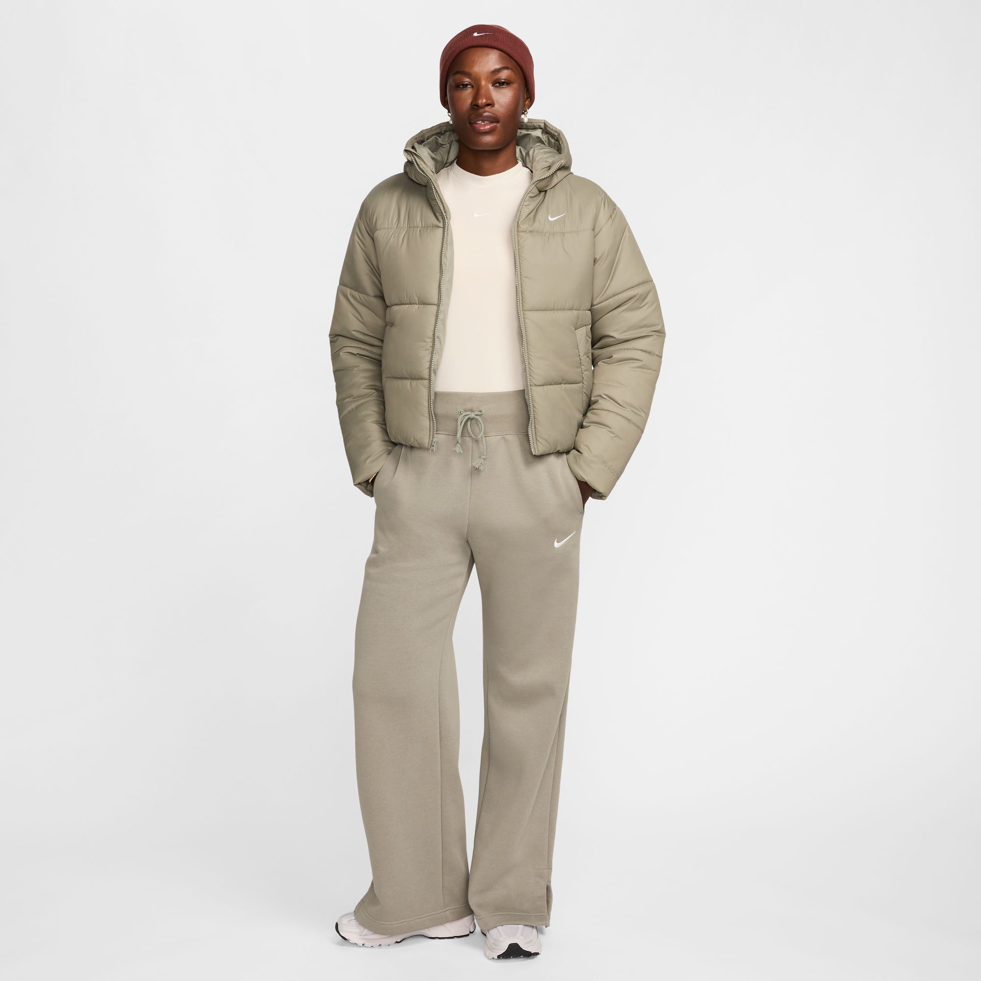 NIKE W NSW TF SYNFL NK CLSC PFR LIGHT ARMY/WHITE – Bild 8