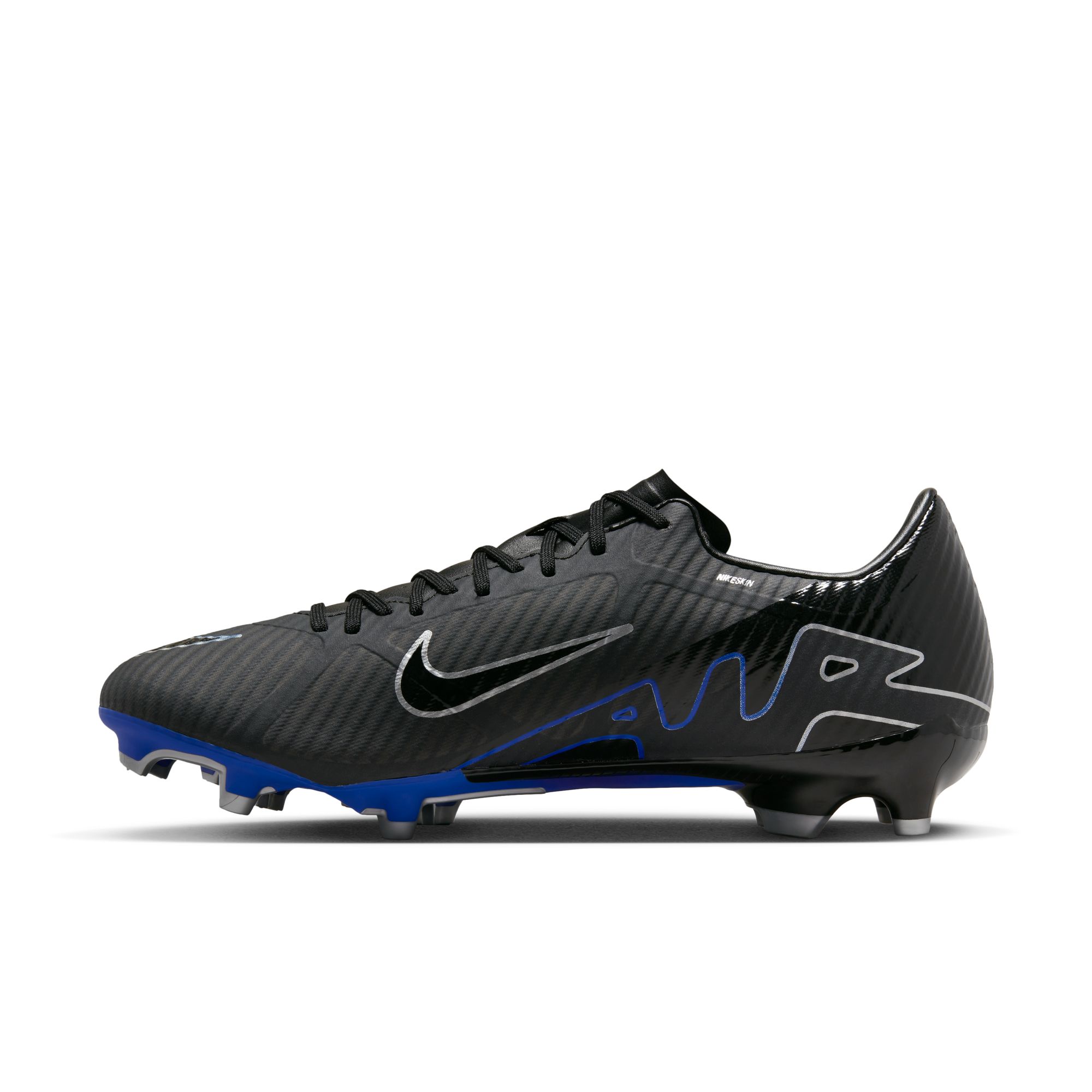 NIKE ZOOM VAPOR 15 ACADEMY FG/MG BLACK/CHROME-HYPER ROYAL – Bild 6