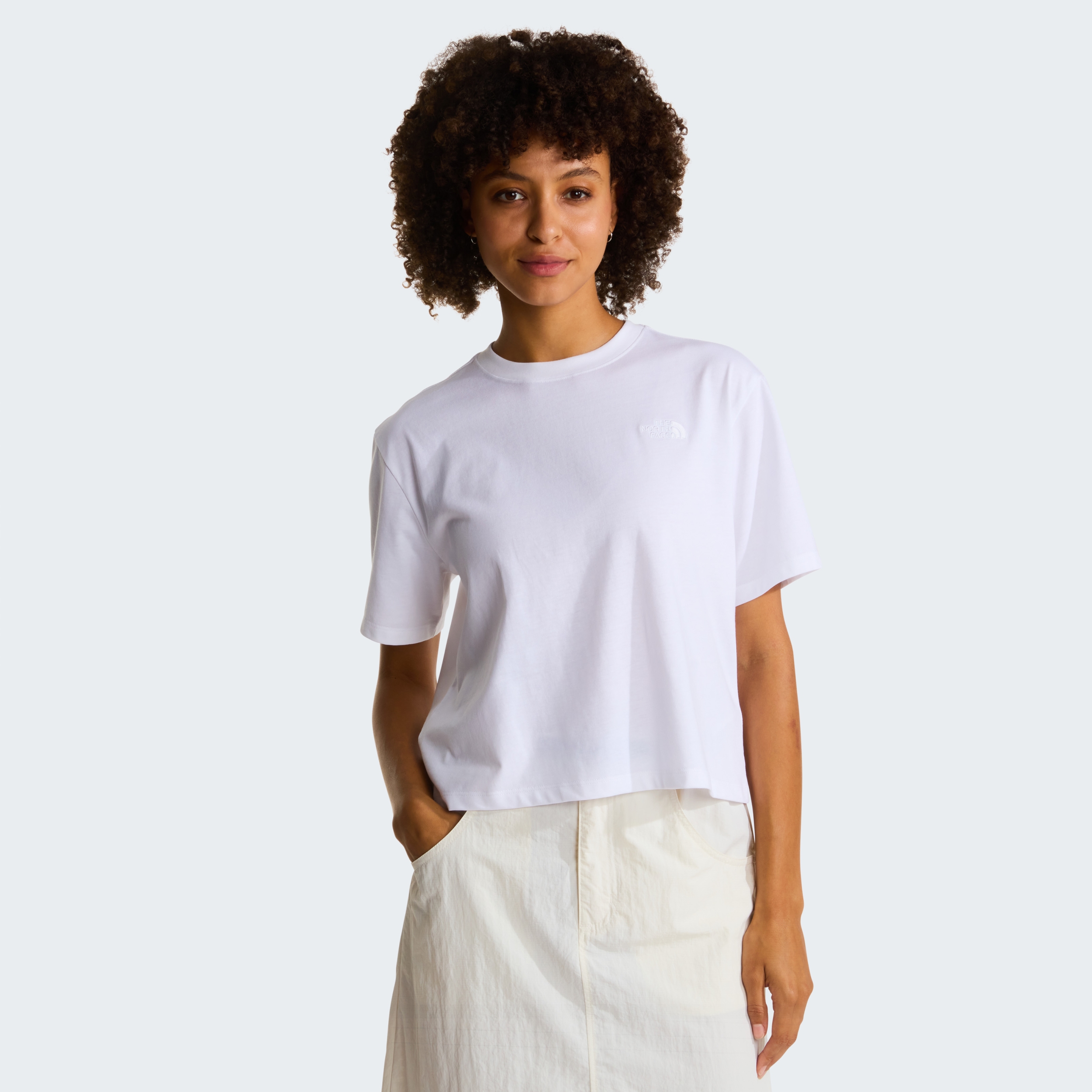 THE NORTH FACE W EVOLUTION SIMPLE DOME CROP RLX SS TEE TNF WHITE – Bild 3