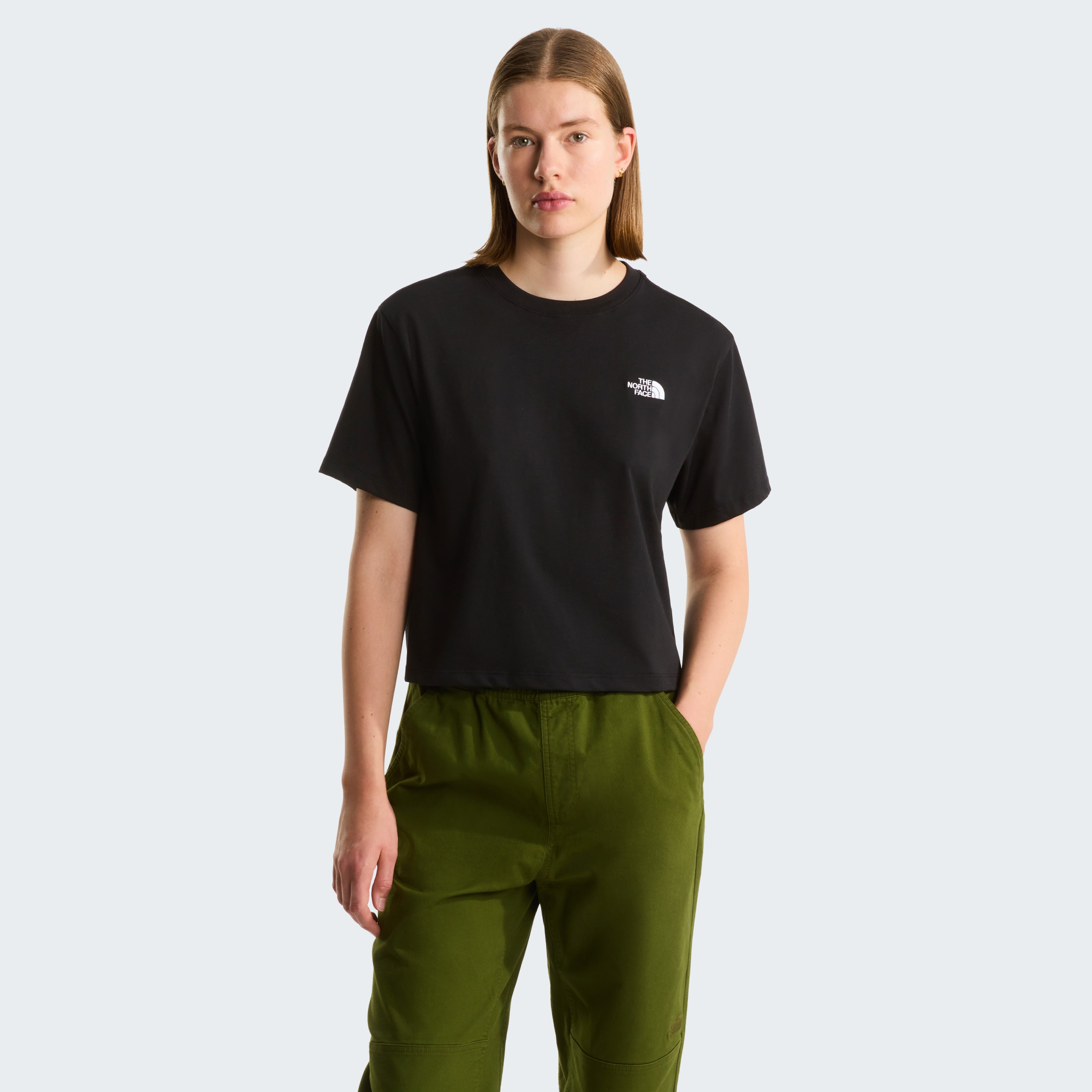THE NORTH FACE W EVOLUTION SIMPLE DOME CROP RLX SS TEE TNF BLACK – Bild 3