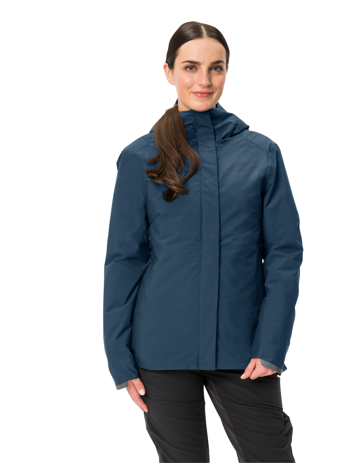 VAUDE Wo Cyclist Warm Rain Jacket DARK SEA – Bild 2