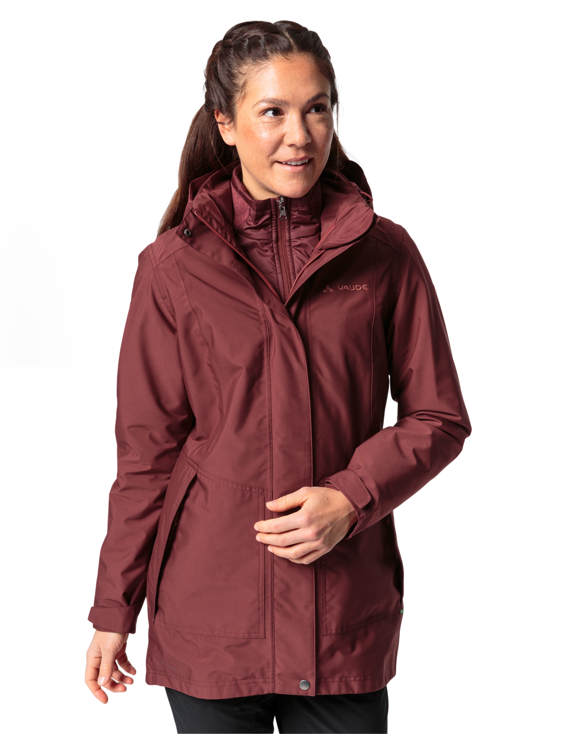VAUDE Wo Idris 3in1 Parka III DARK CHERRY – Bild 4