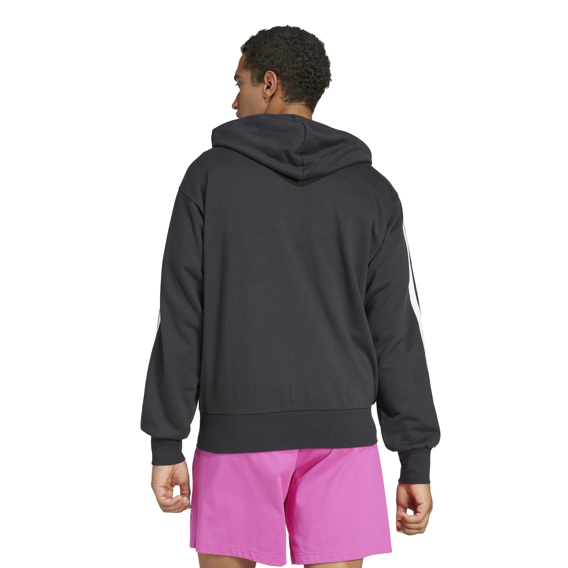 ADIDAS M 3S FT FZ HD BLACK/WHITE – Bild 4