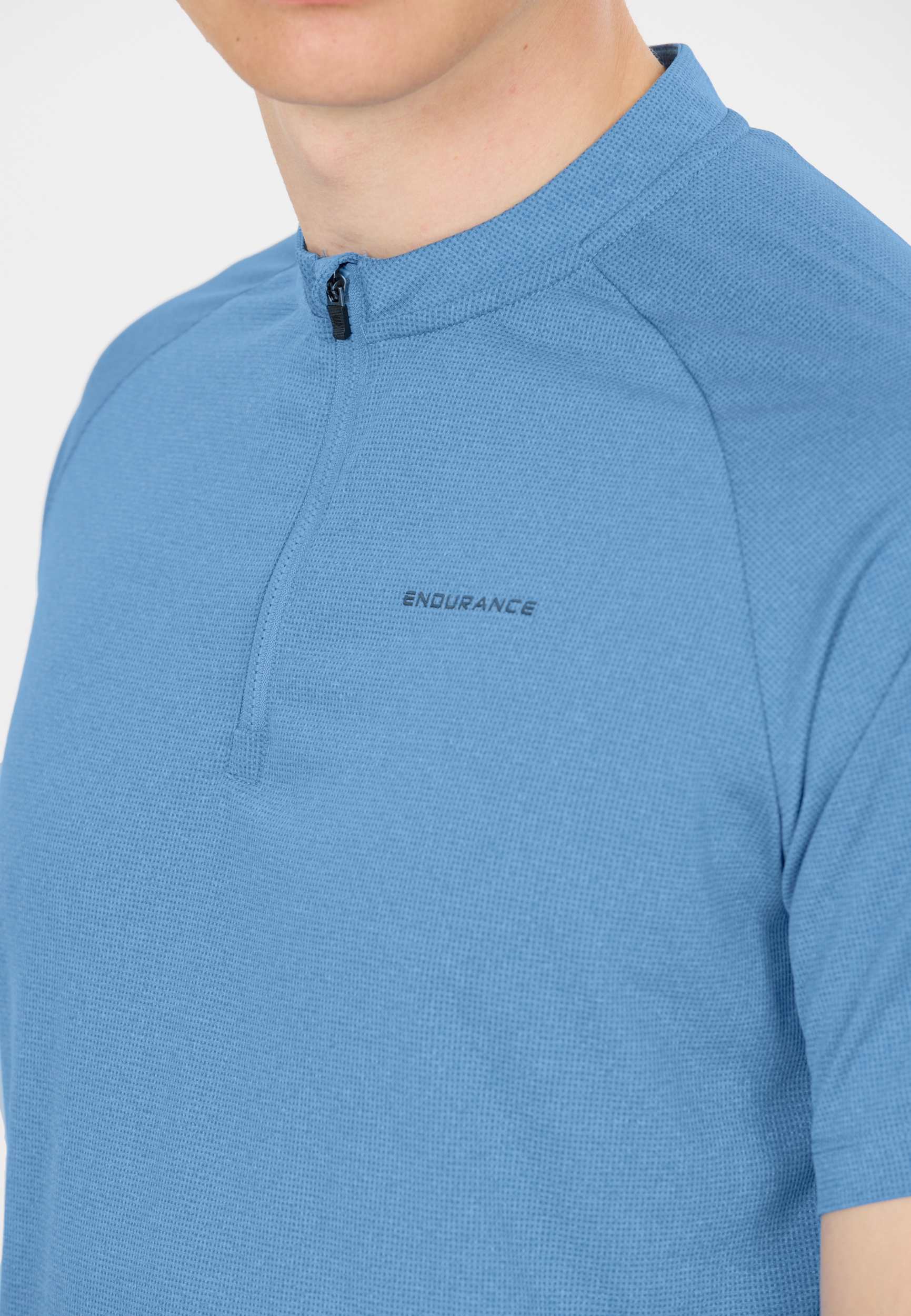 ENDURANCE Crow M Melange Cycling/MTB S/S Shirt VALLARTA BLUE – Bild 4