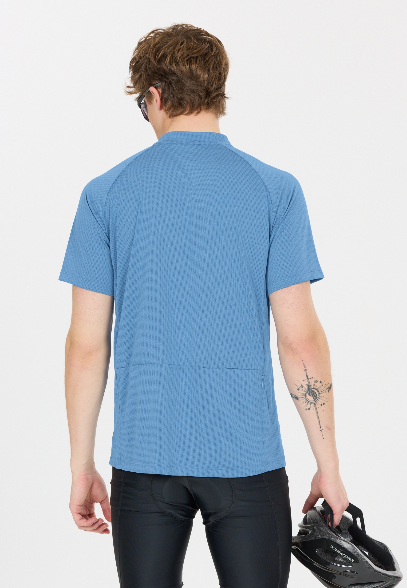 ENDURANCE Crow M Melange Cycling/MTB S/S Shirt VALLARTA BLUE – Bild 9