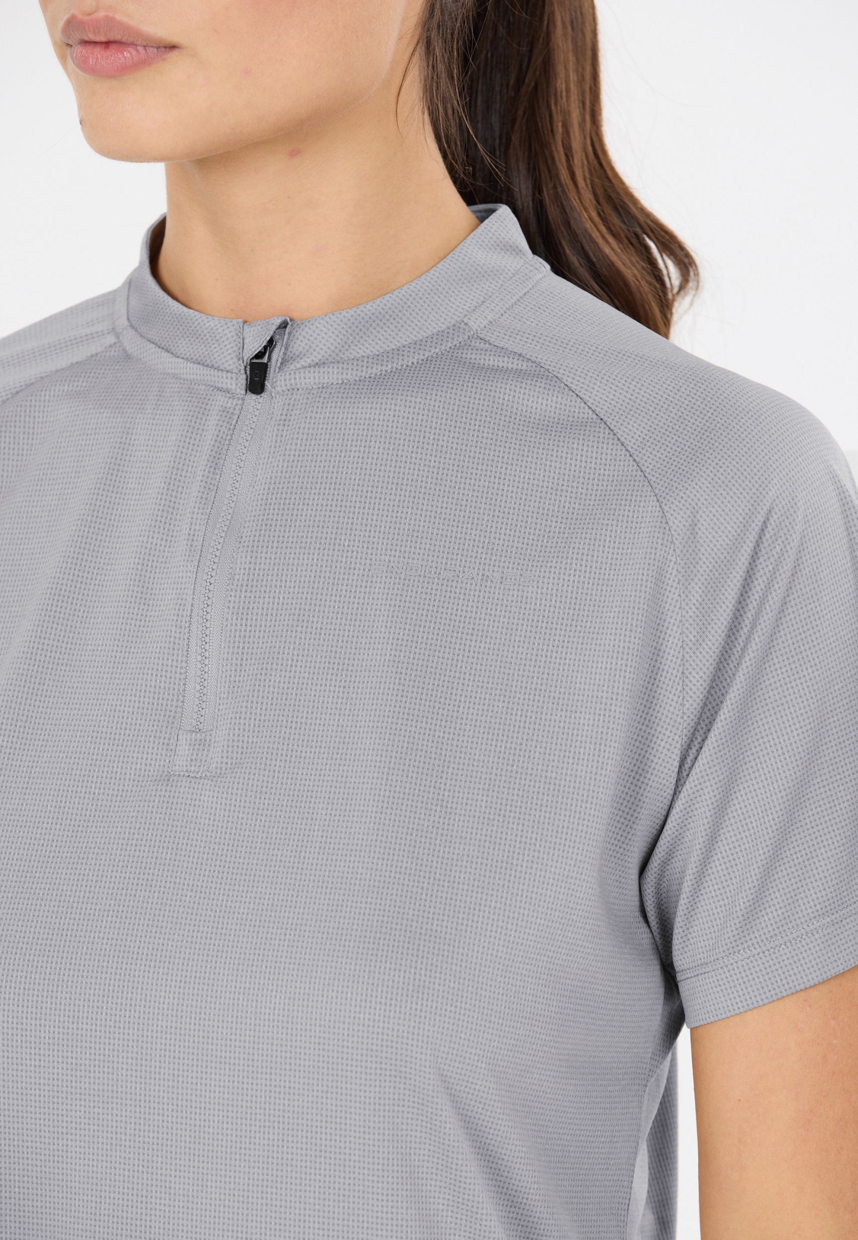 ENDURANCE Crow W Melange Cycling/MTB S/S Shirt LILAC GRAY – Bild 4