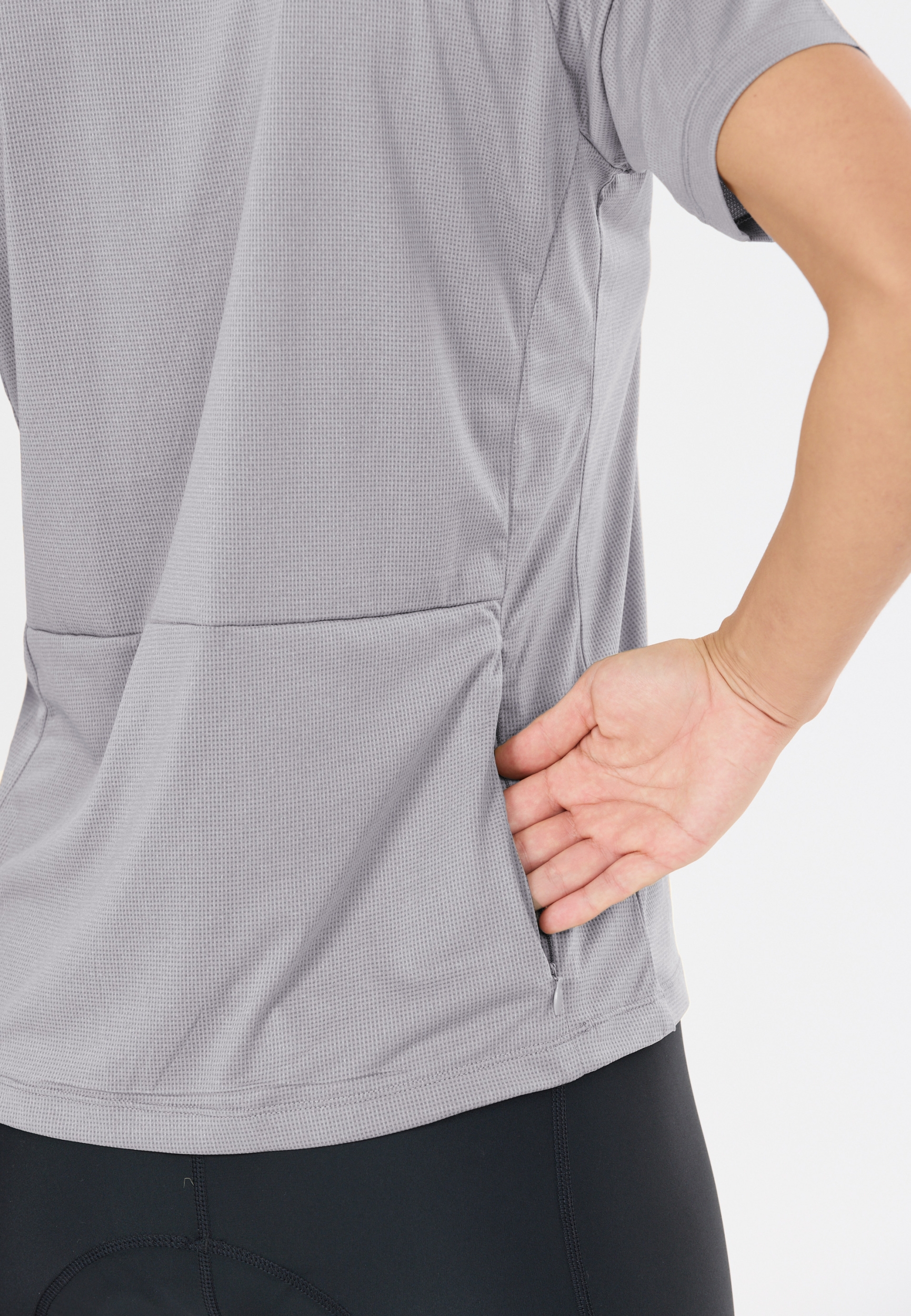 ENDURANCE Crow W Melange Cycling/MTB S/S Shirt LILAC GRAY – Bild 5