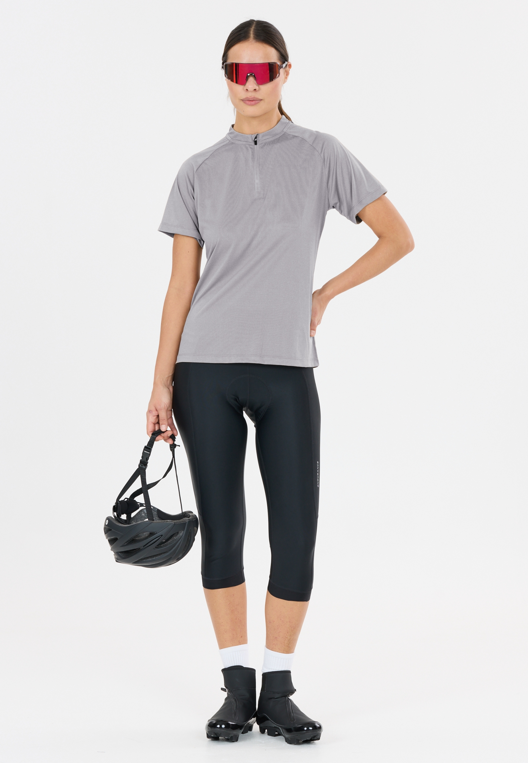 ENDURANCE Crow W Melange Cycling/MTB S/S Shirt LILAC GRAY – Bild 6