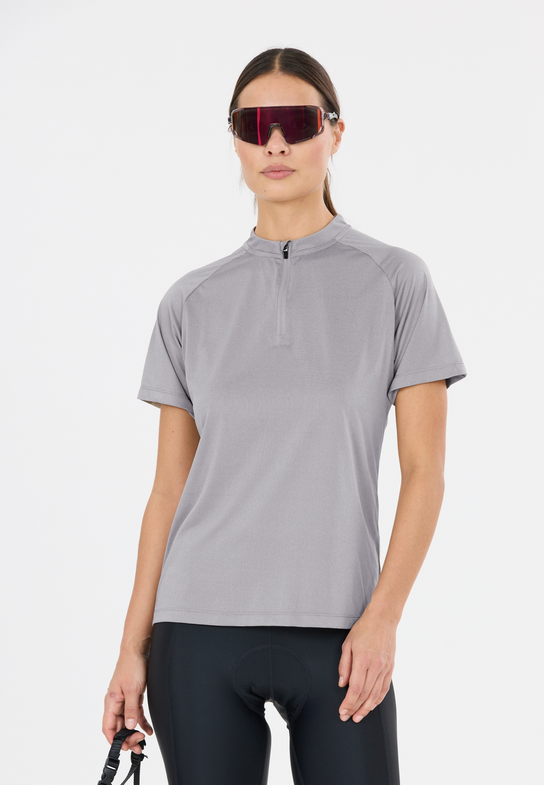 ENDURANCE Crow W Melange Cycling/MTB S/S Shirt LILAC GRAY – Bild 8