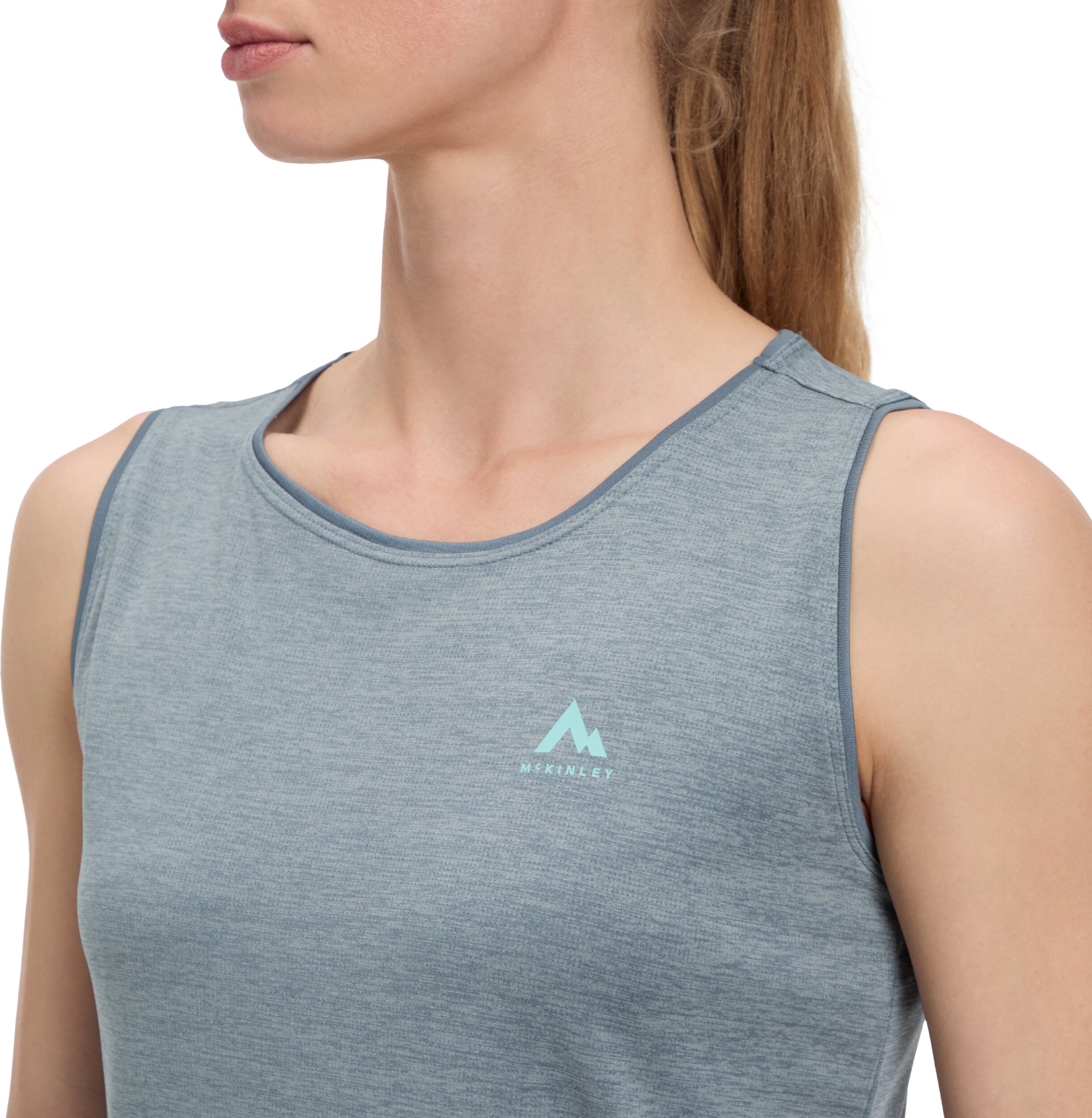 McKINLEY Da.-Tank-Shirt Hunu SLS II W MELANGE/BLUE PETROL – Bild 2