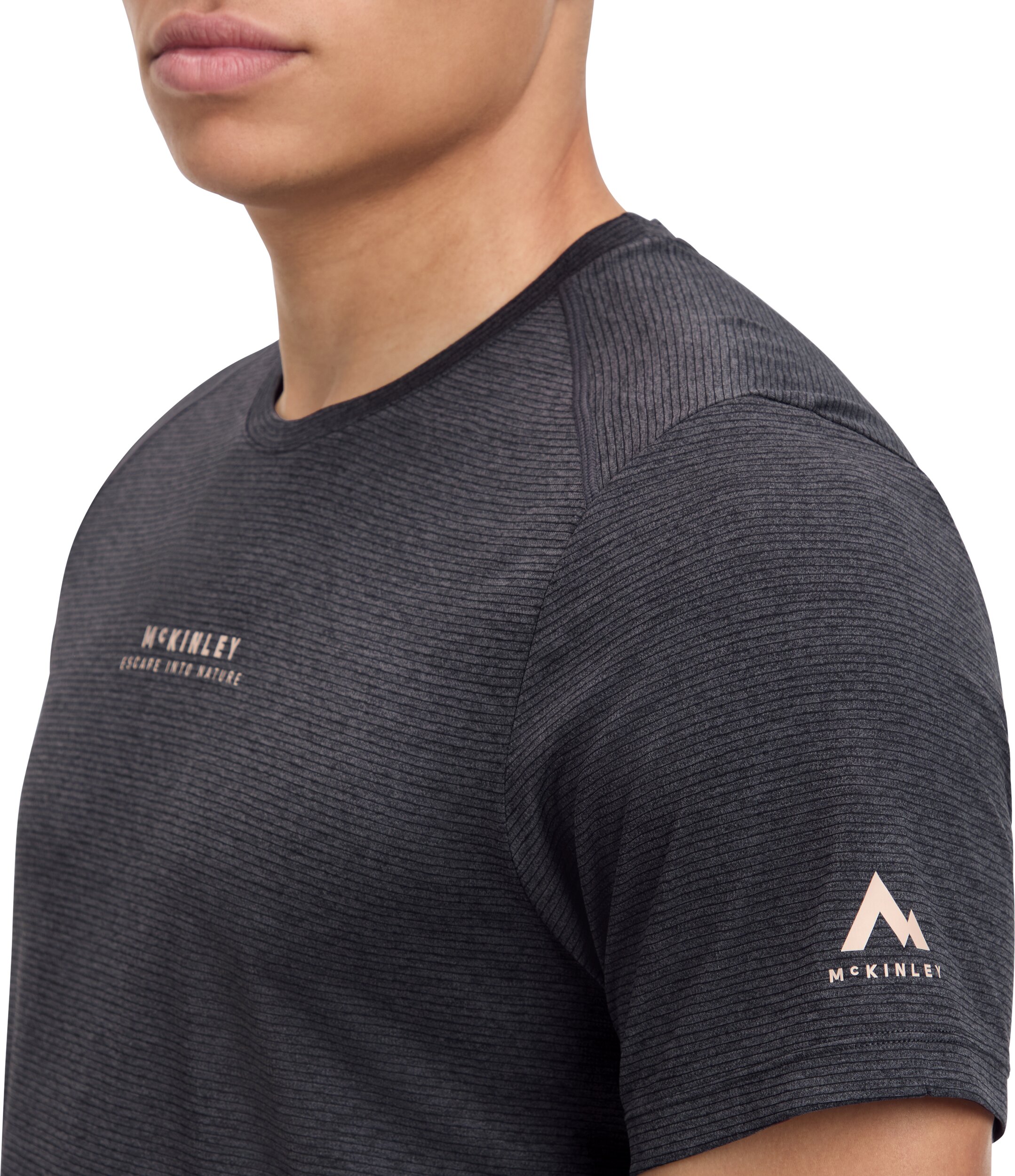McKINLEY He.-T-Shirt Lele IV M MELANGE/BLACK NIGHT – Bild 2