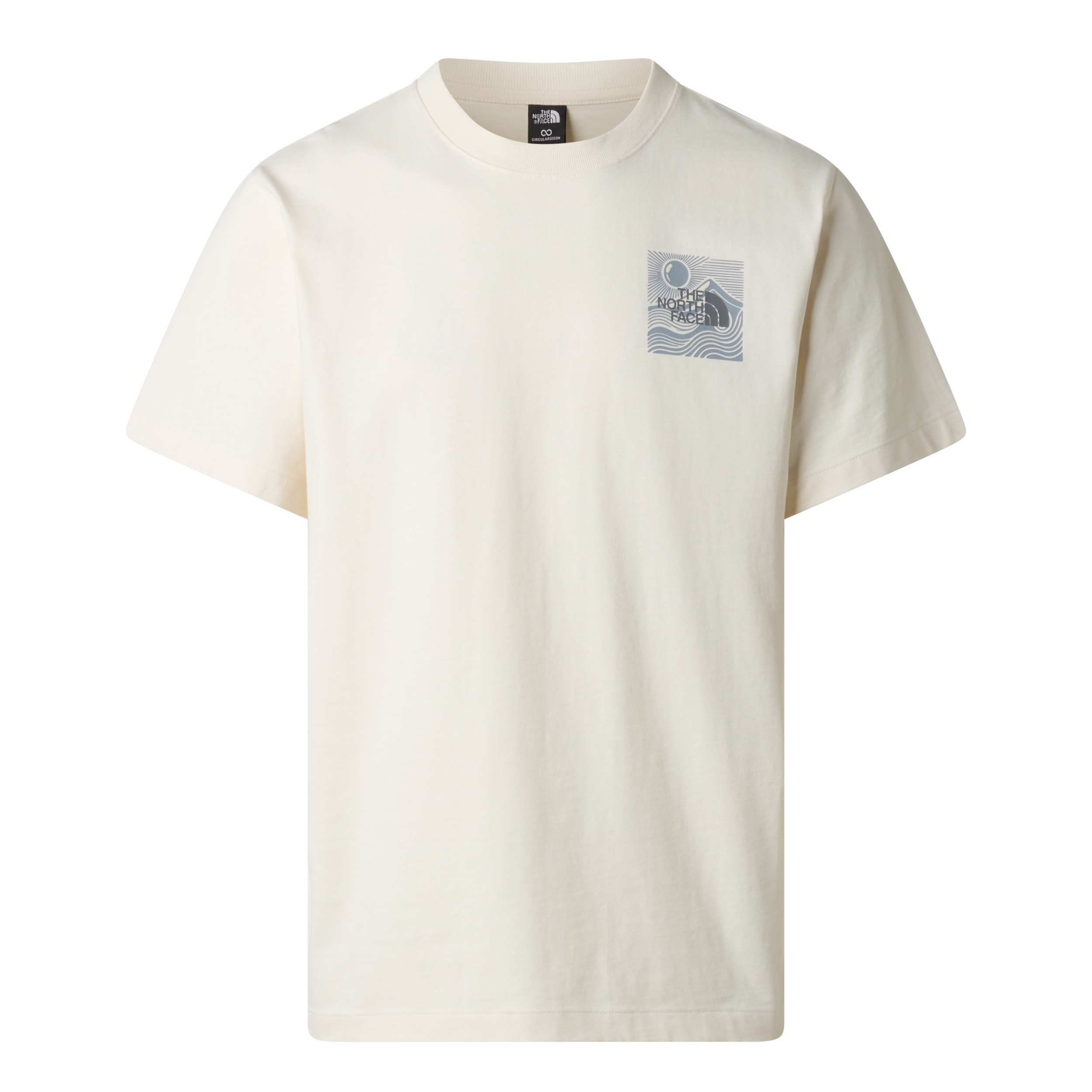 THE NORTH FACE M MOUNTAIN ESCAPE RELAXED SHORT SLEEVE T WHITE DUNE