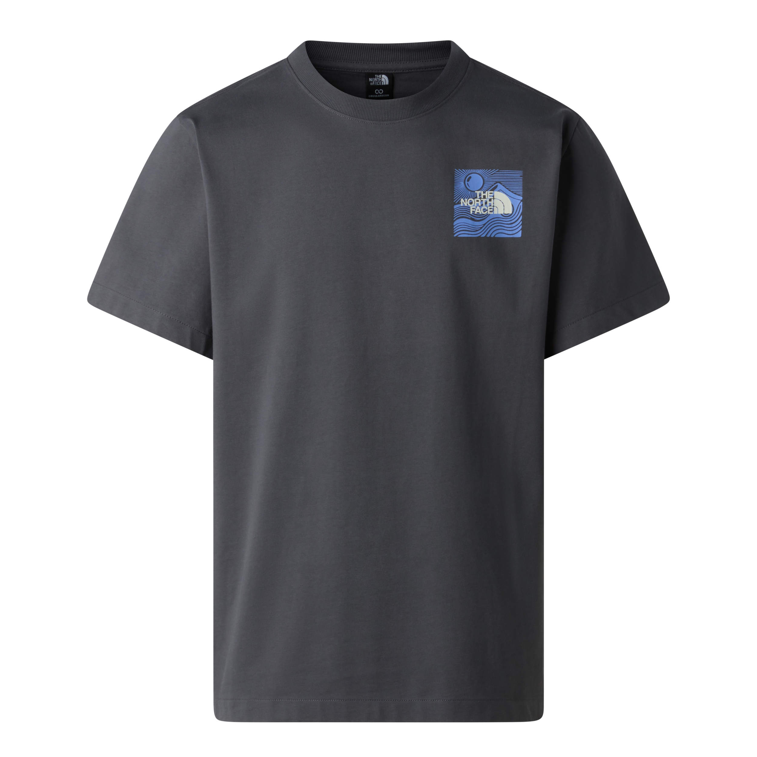 THE NORTH FACE M MOUNTAIN ESCAPE RELAXED SHORT SLEEVE T ANTHRACITE GREY