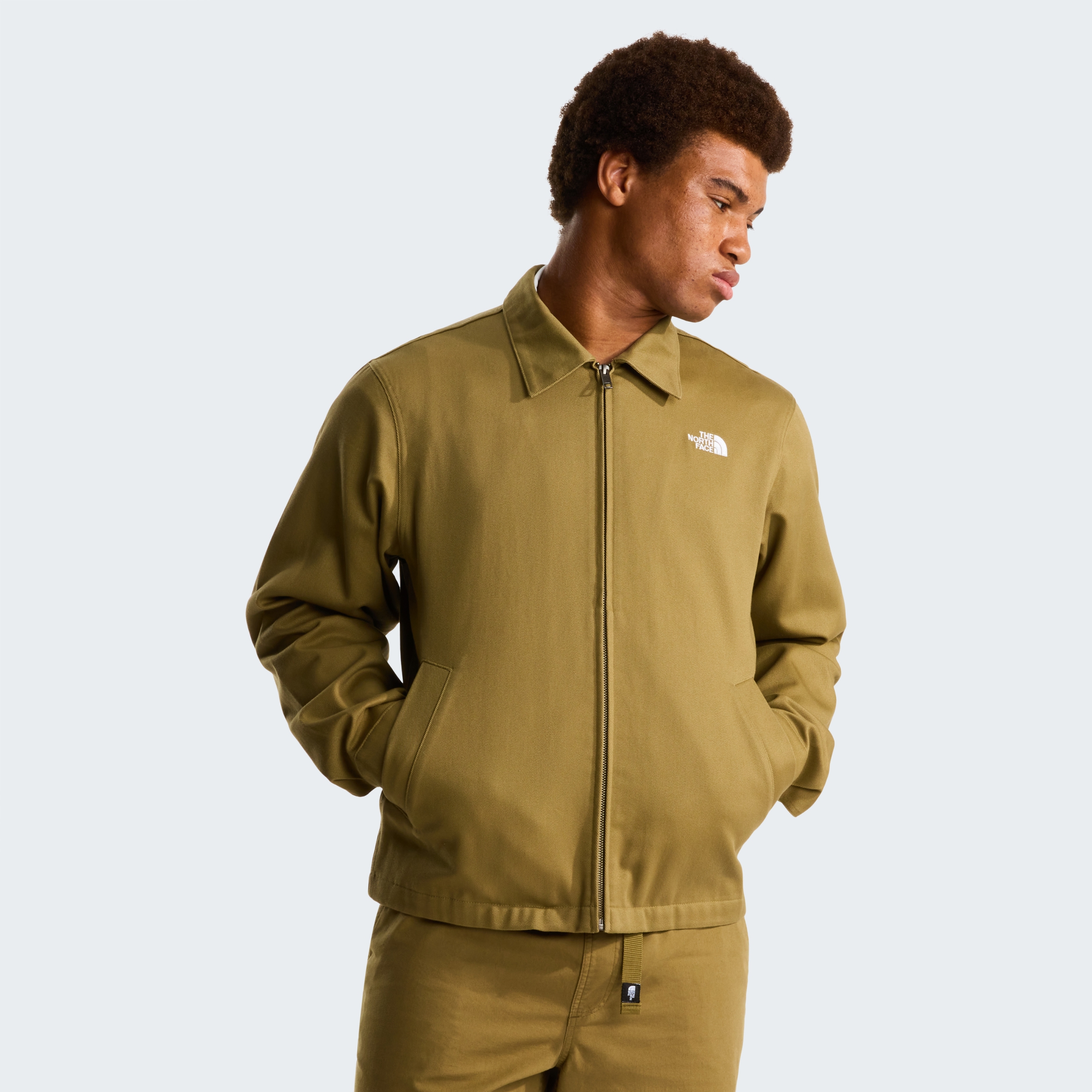 THE NORTH FACE M TWILL COLLARED JACKET CEDAR – Bild 3