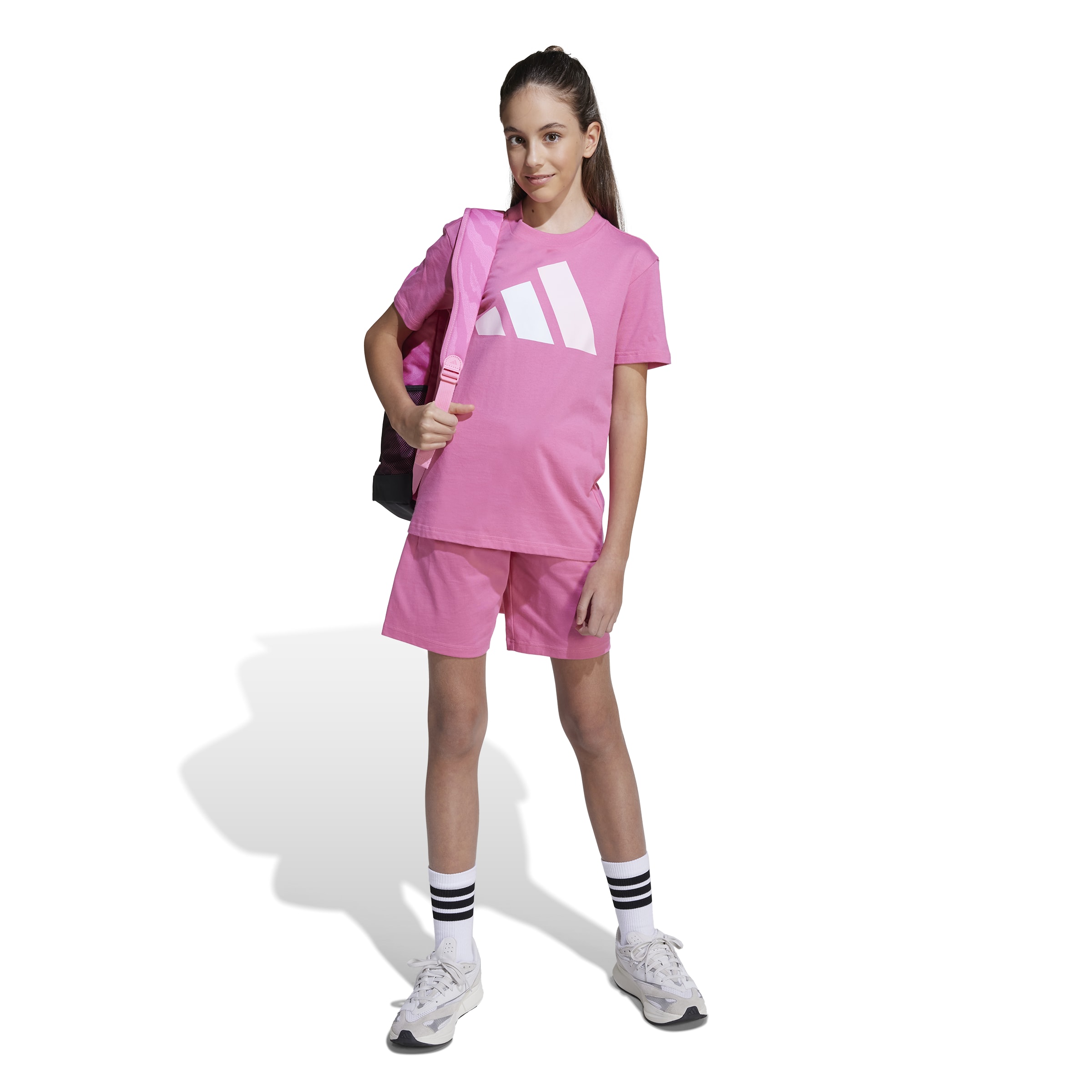 ADIDAS J BL TEE 160 PNKFUS/CLPINK/WHITE – Bild 4