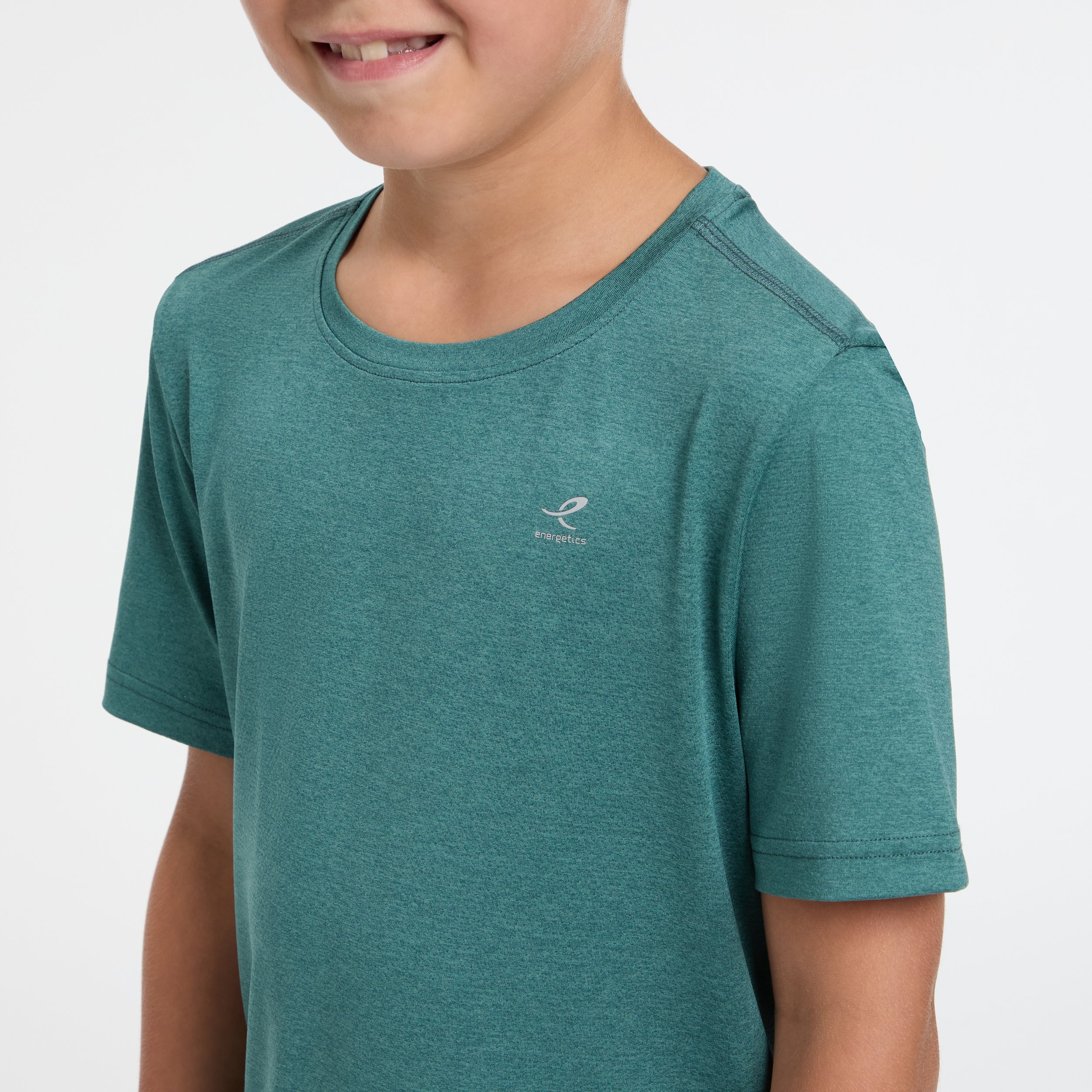 ENERGETICS Ju.-T-Shirt Tibo B MELANGE/BLUE PETROL/ – Bild 2
