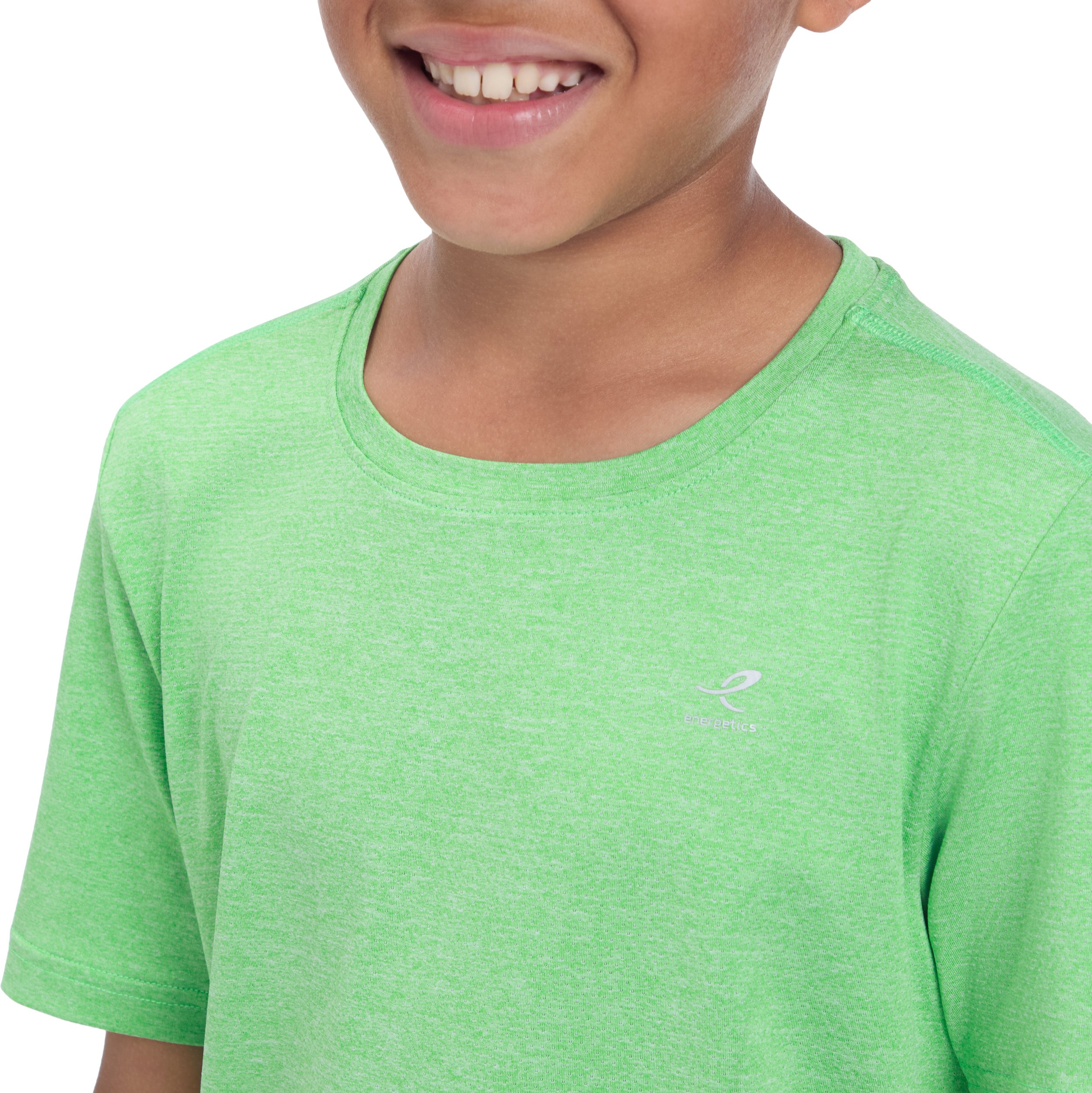 ENERGETICS Ju.-T-Shirt Tibo B MELANGE/GREEN/GREEN – Bild 2