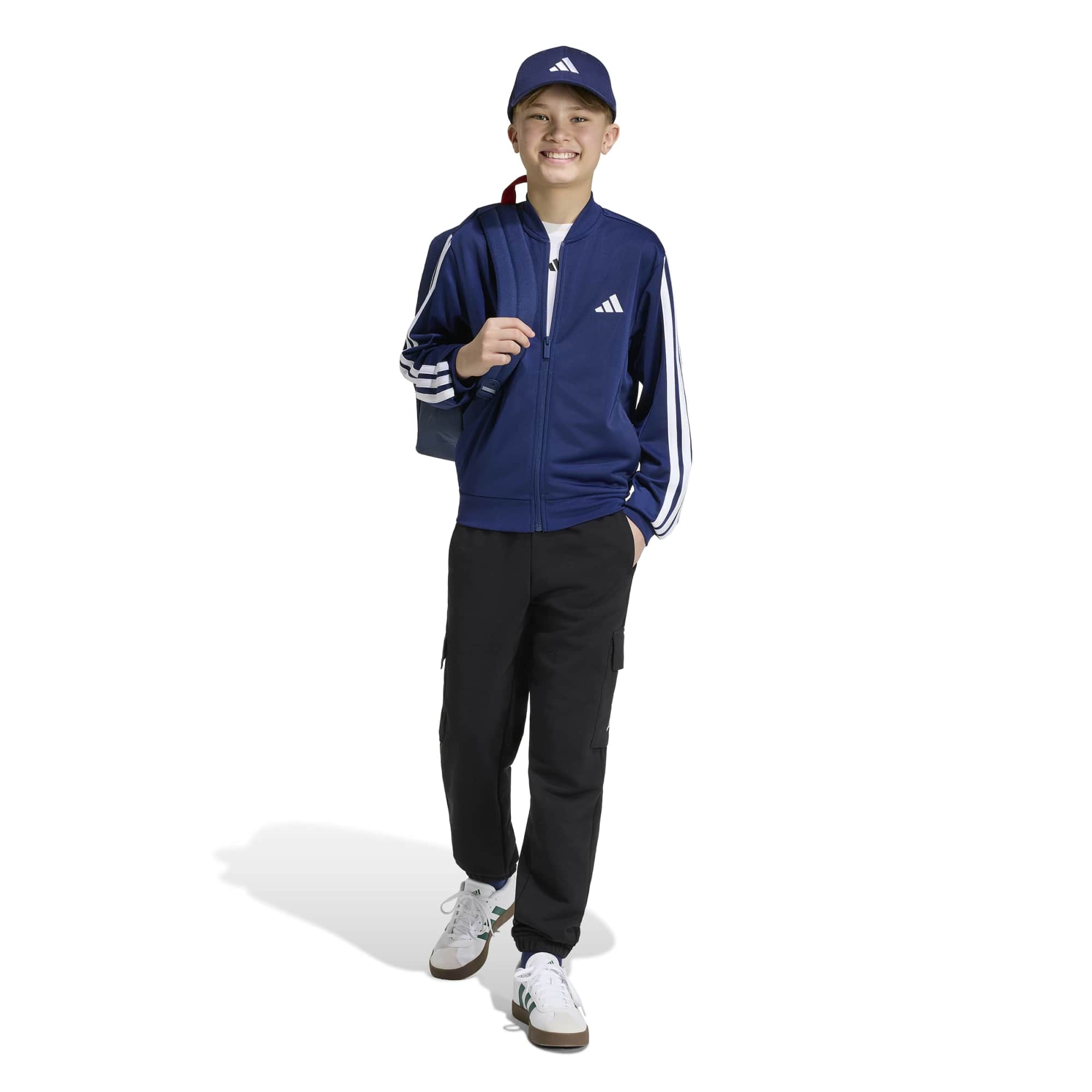 ADIDAS J 3S FZ TR TT DKBLUE/WHITE – Bild 4
