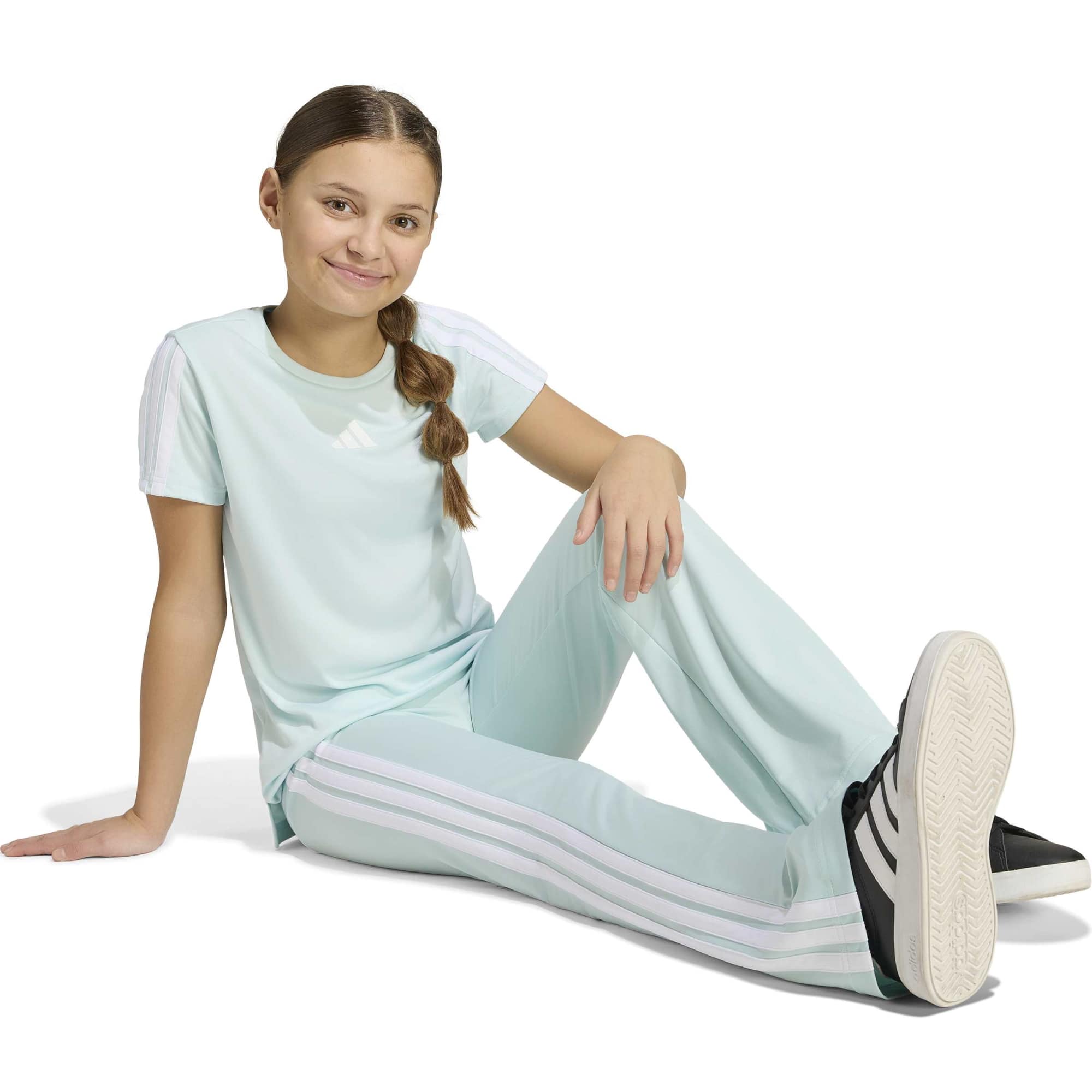 ADIDAS JG TR-ES 3S FL HALMIN/WHITE – Bild 4