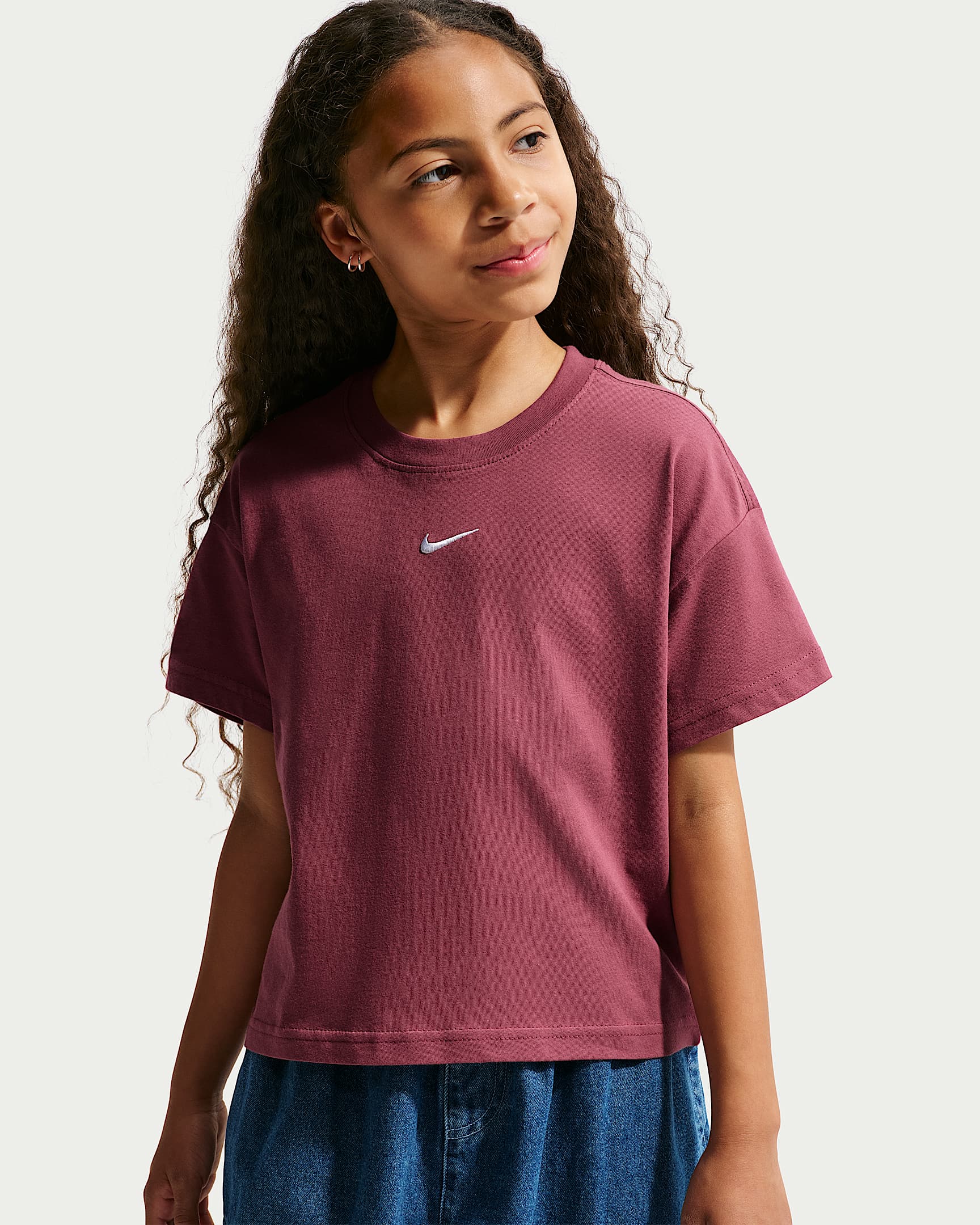 NIKE G NSW TEE BOXY ESSNTL LBR MOON PARTICLE