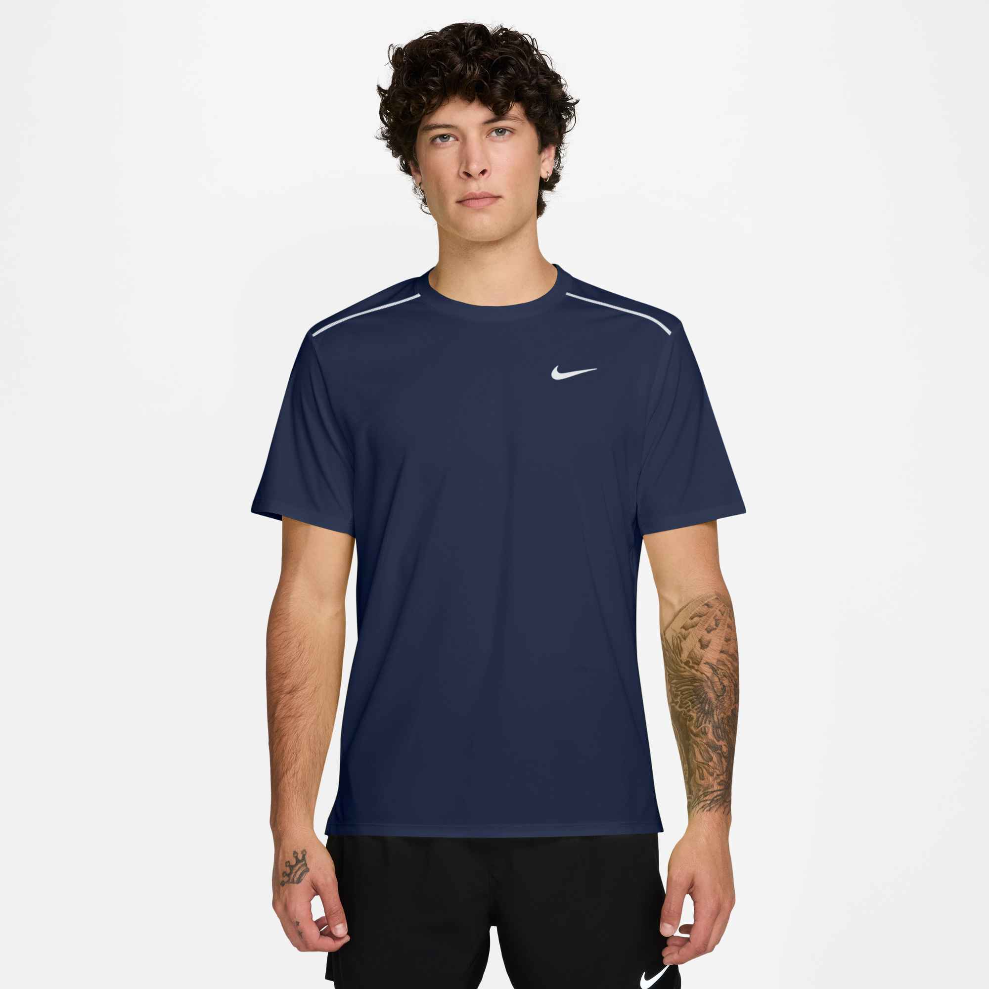 NIKE M NK DF UV MILER SS MIDNIGHT NAVY/REFLECTIVE SILV