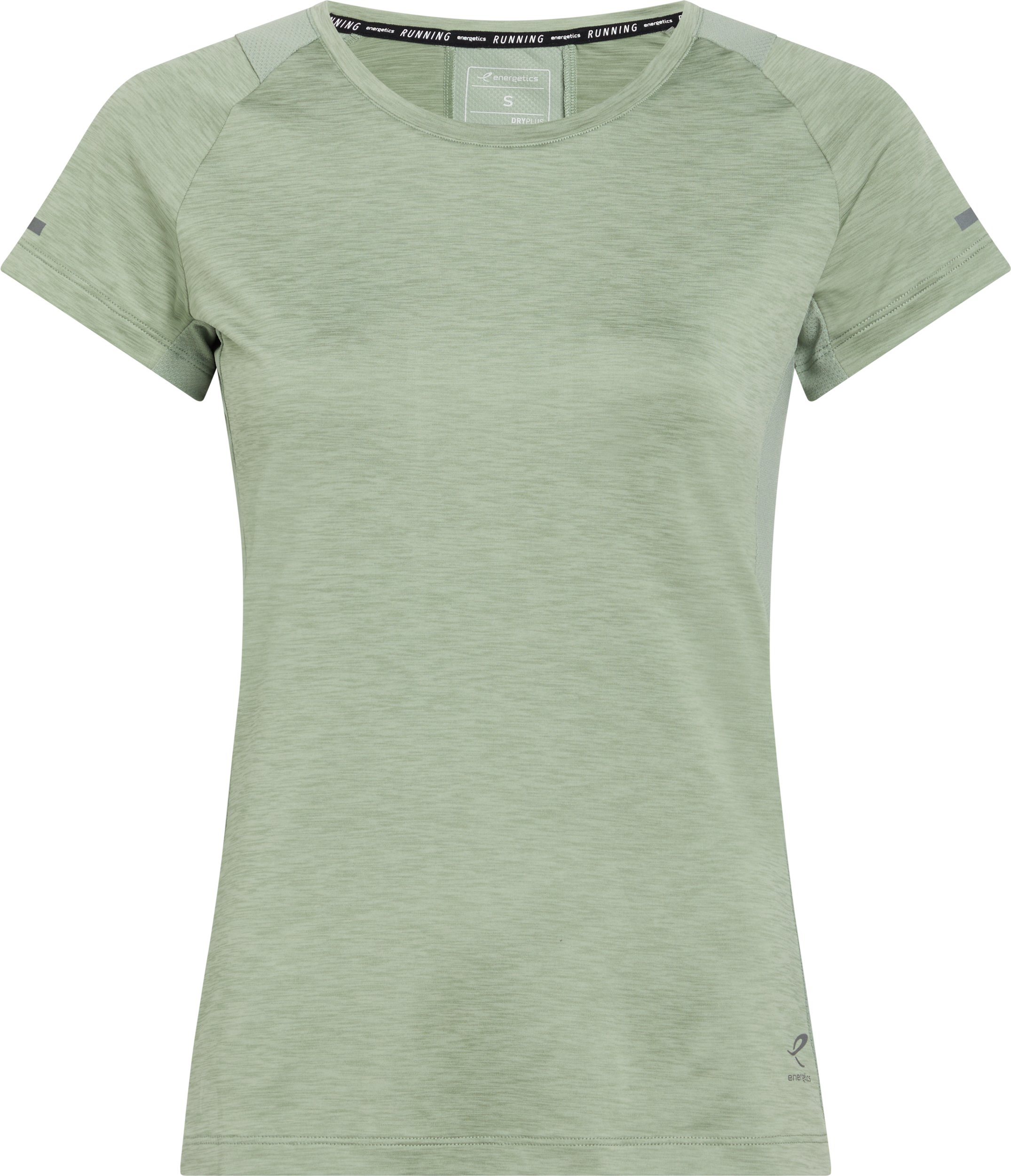 ENERGETICS Da.-T-Shirt Evii SS W MELANGE/GREEN SMOKE/
