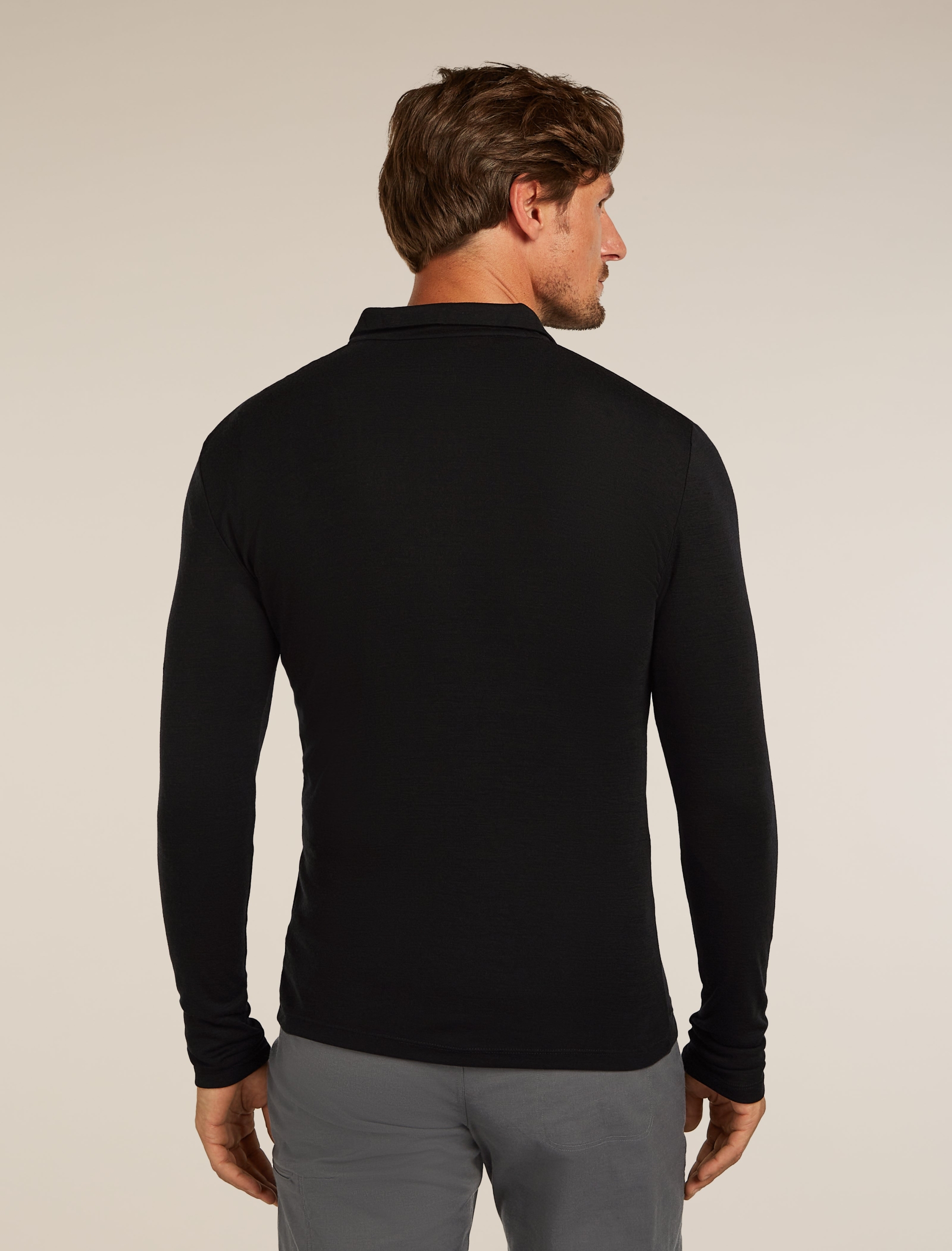 ICEBREAKER M 175 Everyday LS Half Zip BLACK – Bild 2