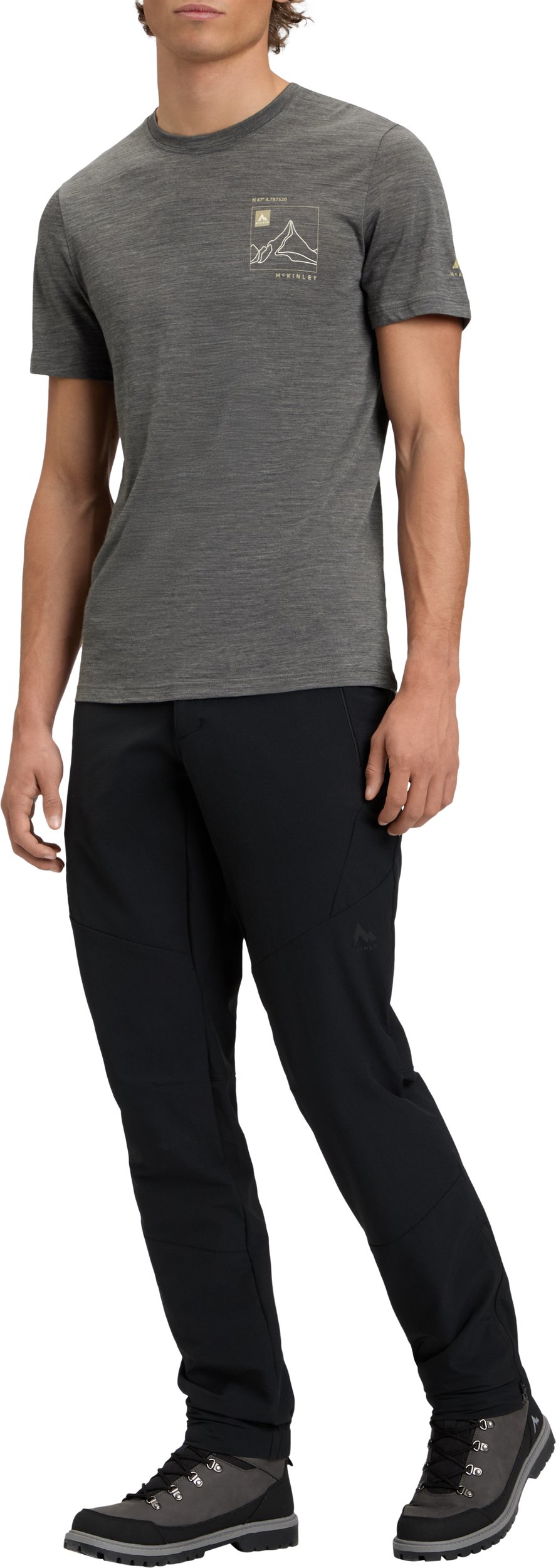 McKINLEY He.-T-Shirt Shane IV TEE M MELANGE/ANTHRACITE – Bild 2