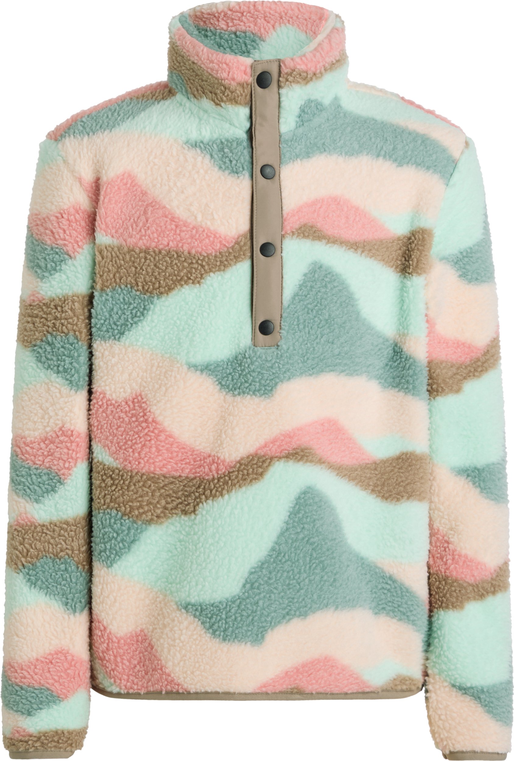 McKINLEY Ki.-Fleece-Jacke Hilka HS ML J AOP/GREEN SMOKE