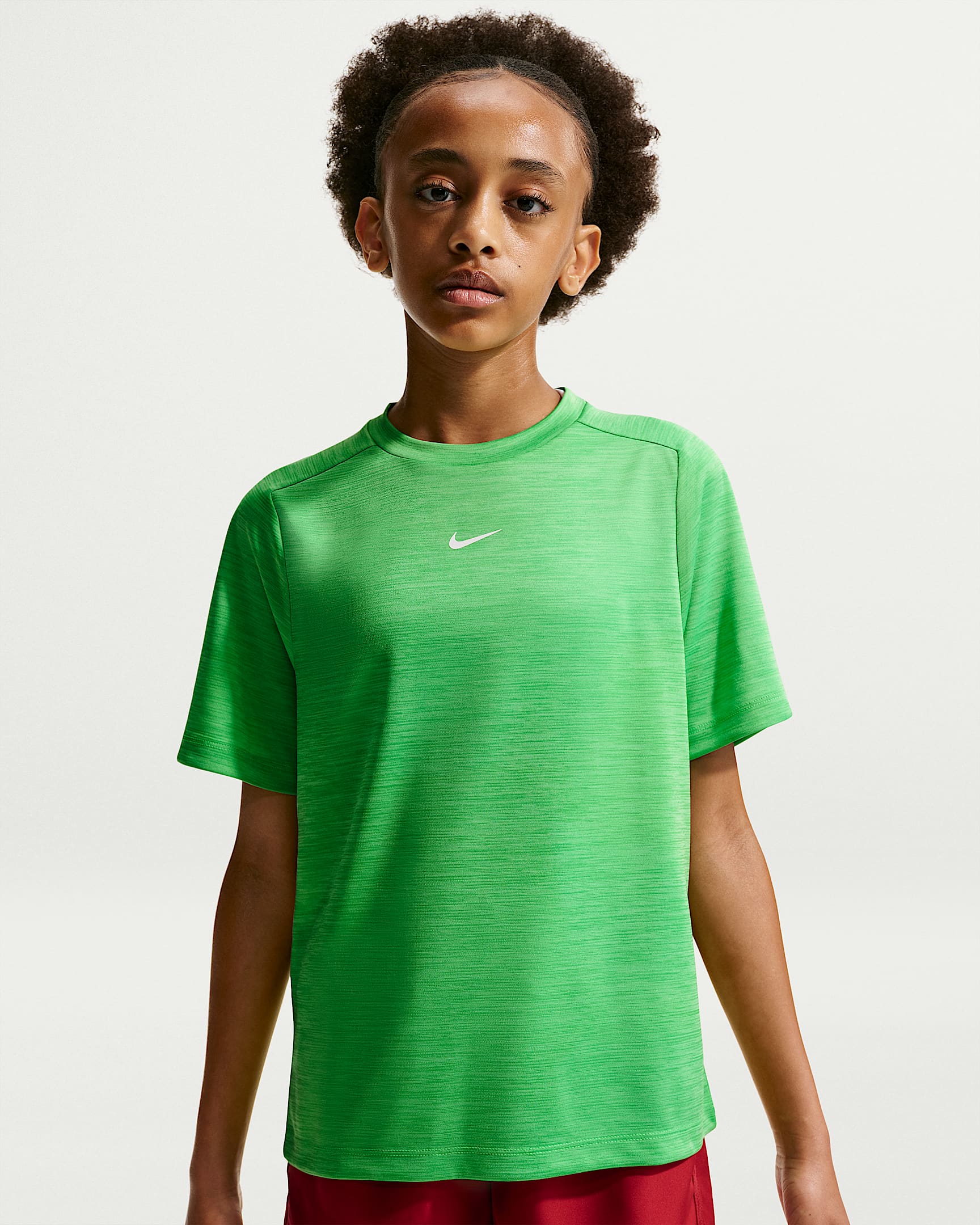 NIKE B NK DF MULTI SS  TOP LBR HTHR LT GREEN SPARK/ILLUSION GREEN/ – Bild 2