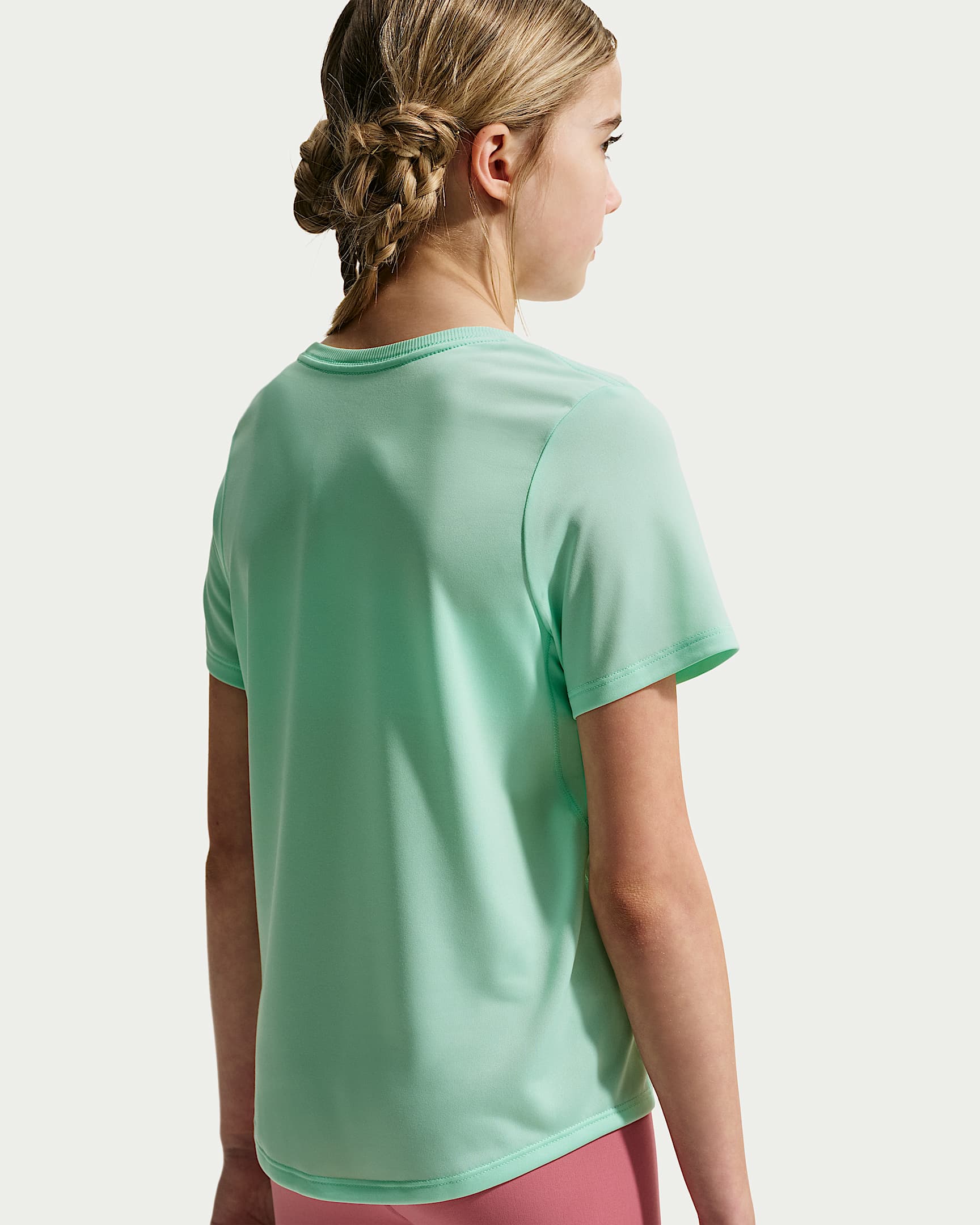 NIKE G NK DF ONE STD SS TOP HBR ARCTIC GREEN/WHITE – Bild 2