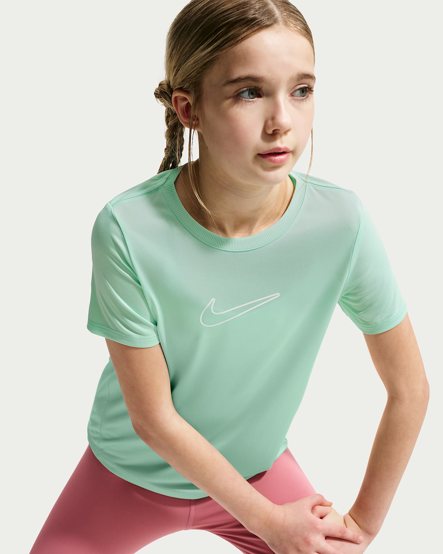 NIKE G NK DF ONE STD SS TOP HBR ARCTIC GREEN/WHITE – Bild 3