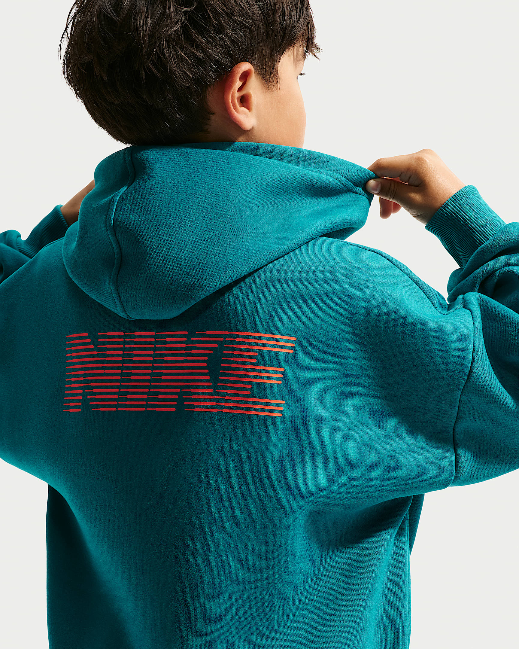 NIKE K NK DF HDY NVLTY BRIGHT SPRUCE/SAFETY ORANGE – Bild 5