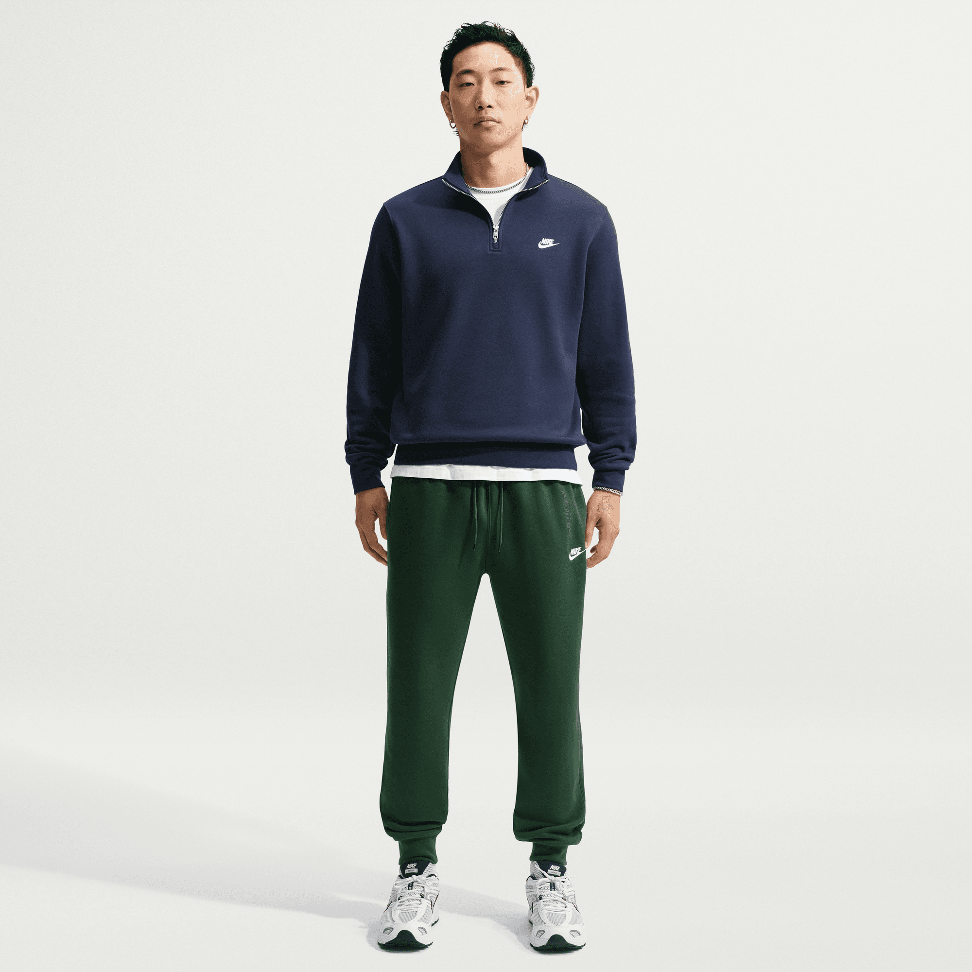NIKE M NK CLUB BB JOGGER FIR/FIR/WHITE