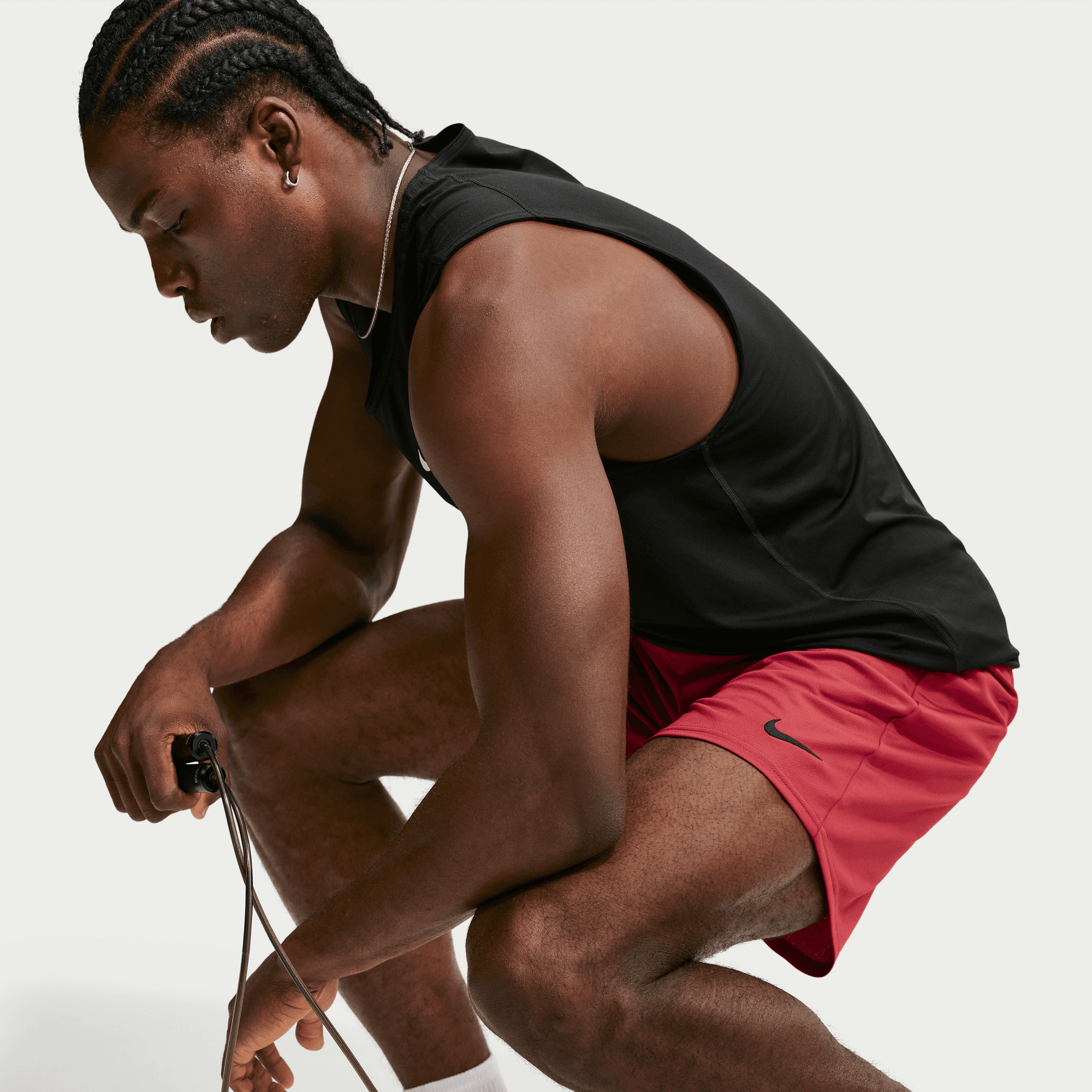 NIKE M NK DF FLEX 7IN SHORT K TOUGH RED/BLACK – Bild 3