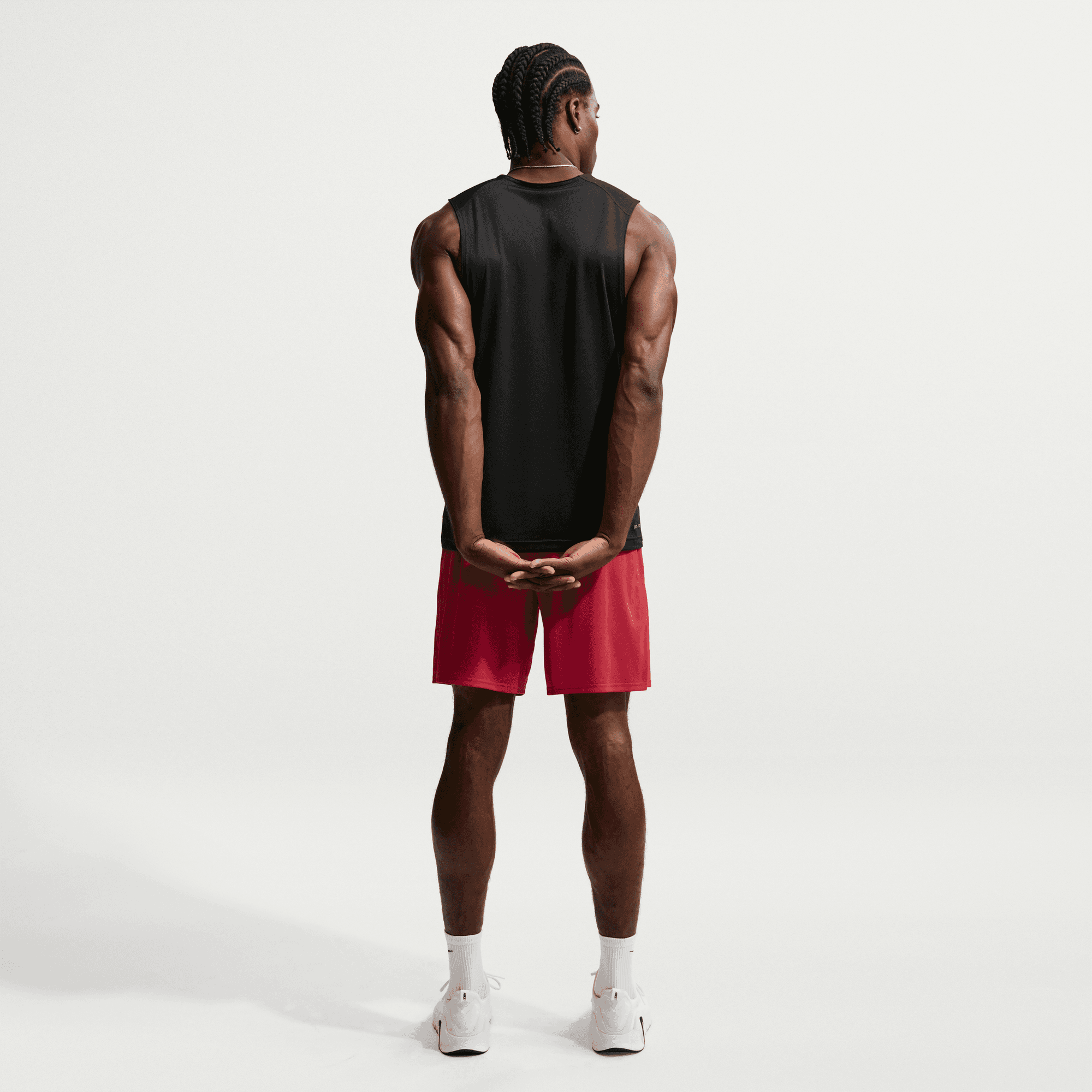 NIKE M NK DF FLEX 7IN SHORT K TOUGH RED/BLACK – Bild 4