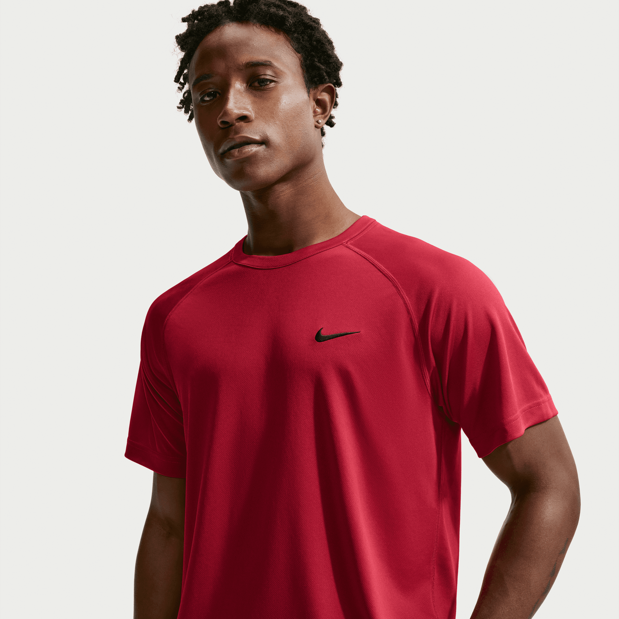 NIKE M NK DF FLEX SS TOP TOUGH RED/BLACK