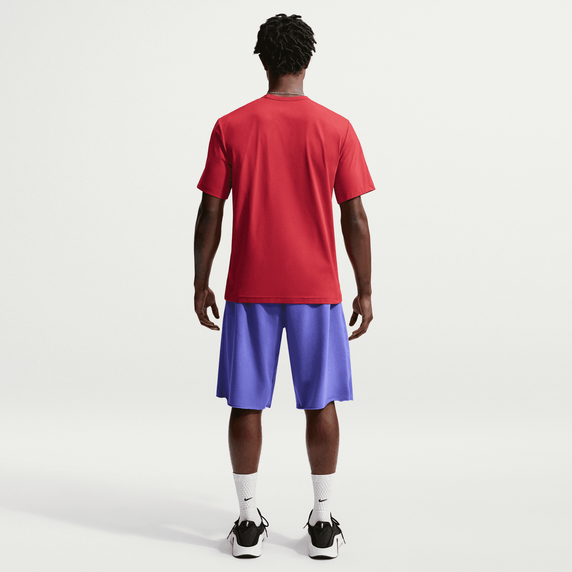 NIKE M NK DF UV HYVERSE TOP FLD GFX TOUGH RED/BLACK – Bild 4