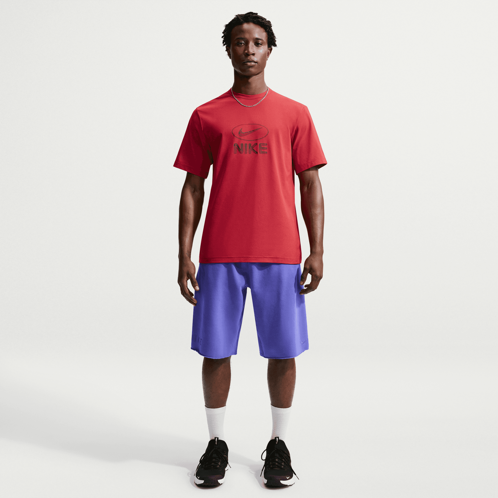 NIKE M NK DF UV HYVERSE TOP FLD GFX TOUGH RED/BLACK – Bild 5
