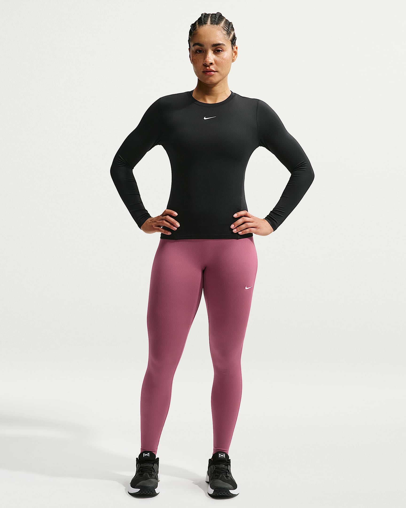 NIKE W NK DF ONE HR TIGHT USEAM PINK SMOKE/WHITE