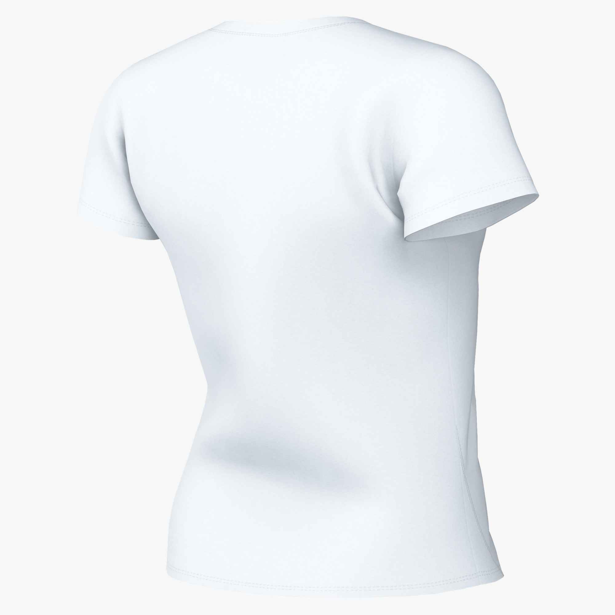 NIKE W NK ONE FITTED SS TOP WHITE/BLACK – Bild 4