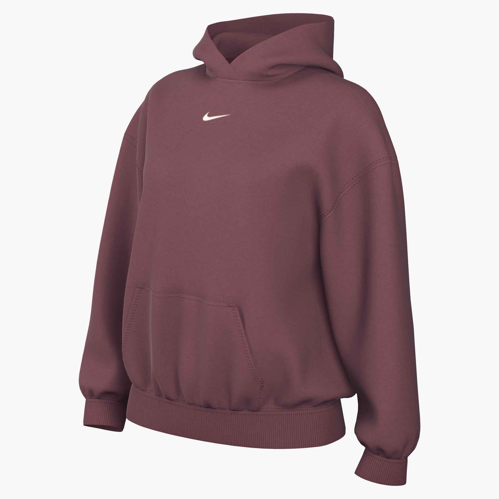 NIKE W NK STDO FLC MW STD PO HDY PINK SMOKE/SAIL