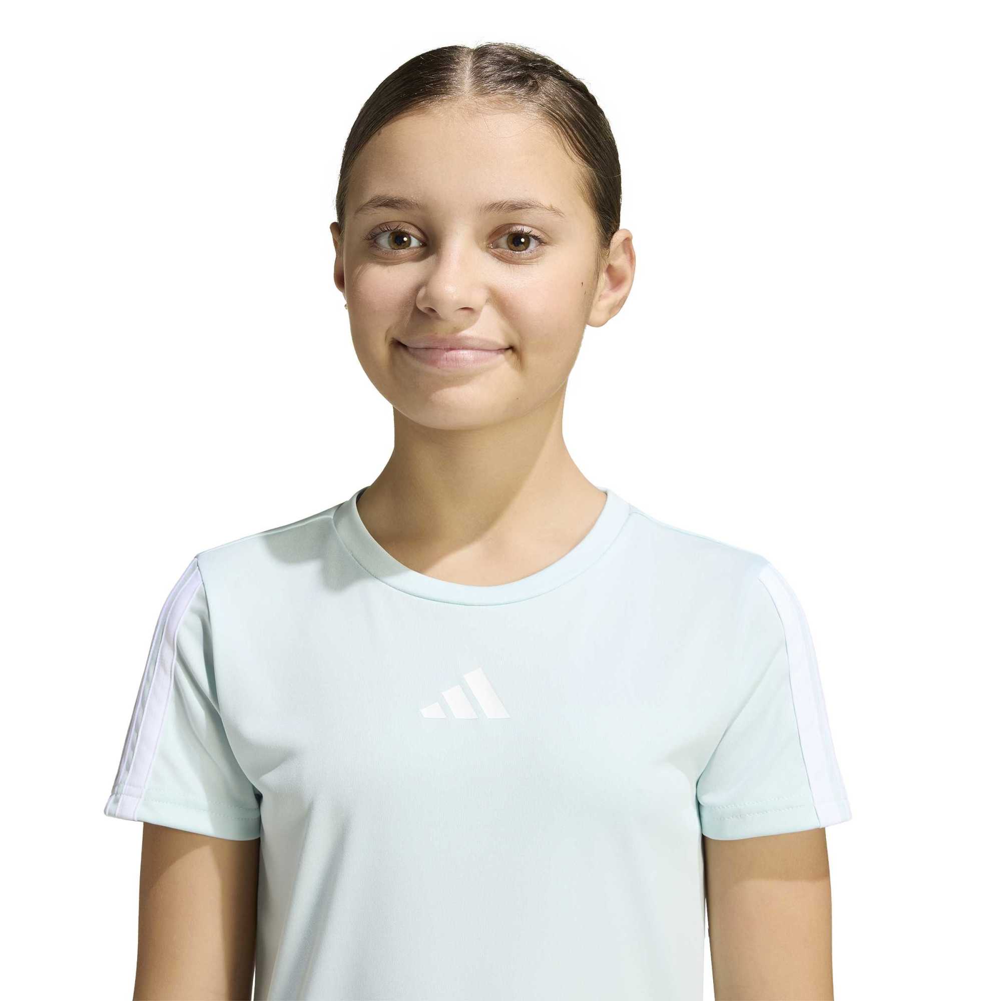 ADIDAS JG TR-ES 3S TEE HALMIN/WHITE – Bild 5