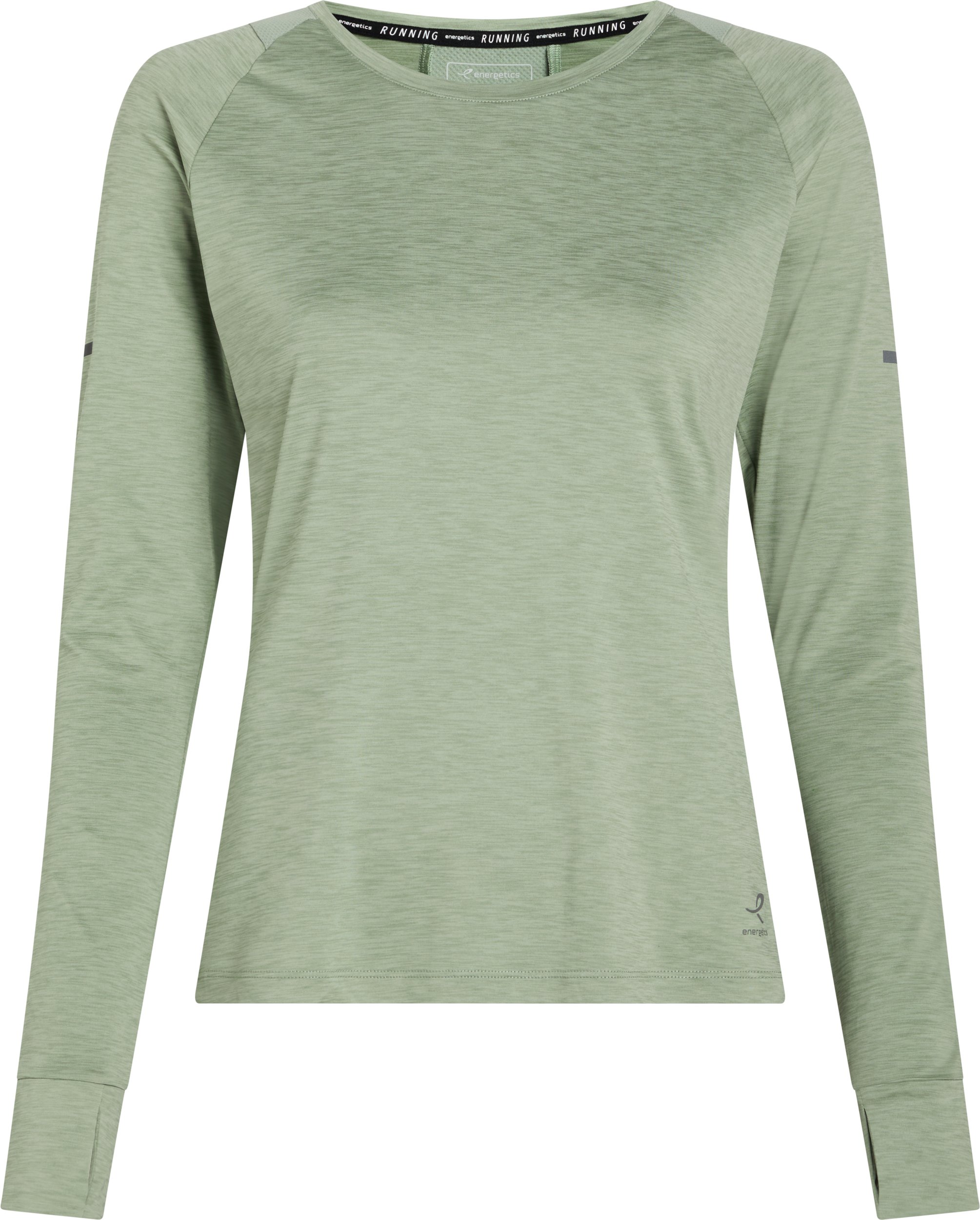 ENERGETICS Da.-Langarmshirt Evii L/S W MELANGE/GREEN SMOKE/