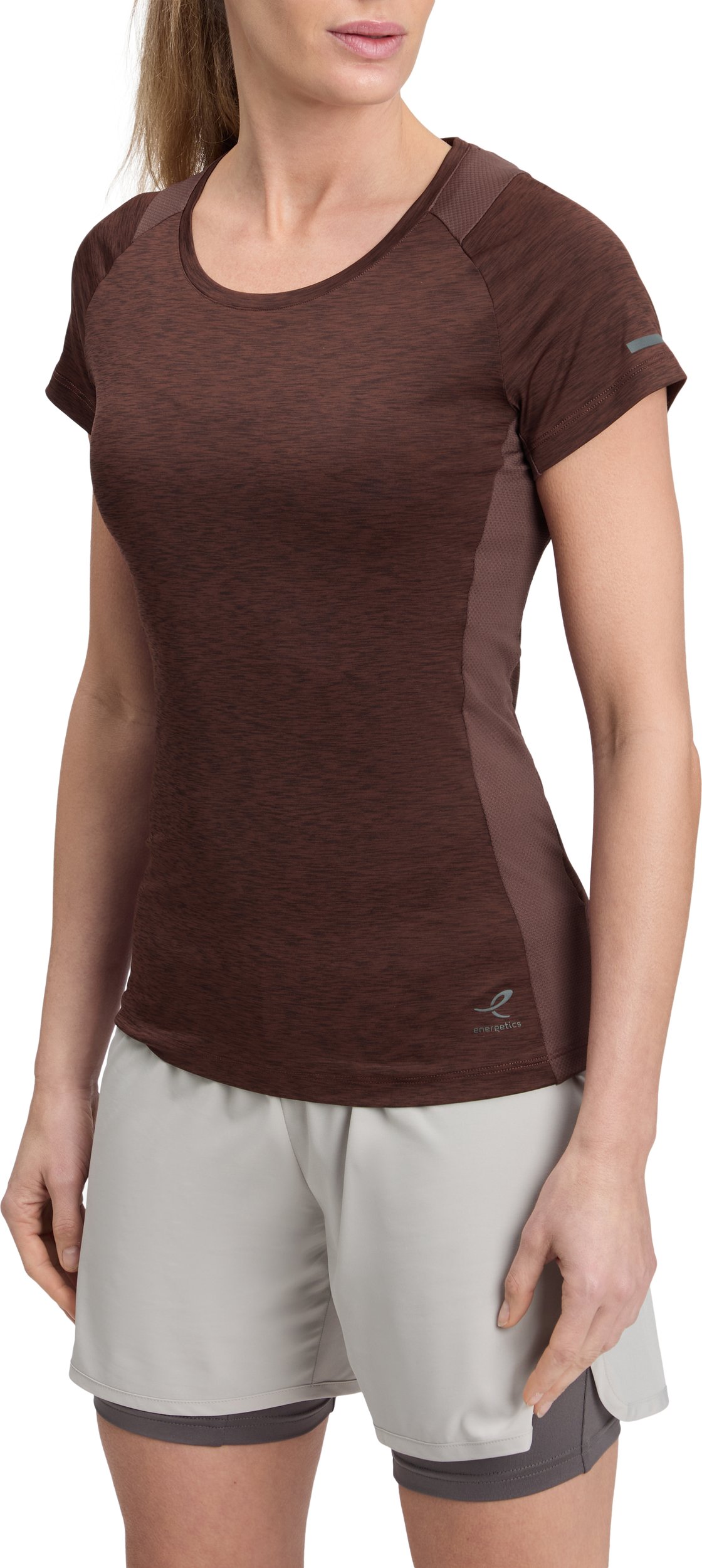ENERGETICS Da.-T-Shirt Evii SS W 929 MELANGE/RED WINE – Bild 2