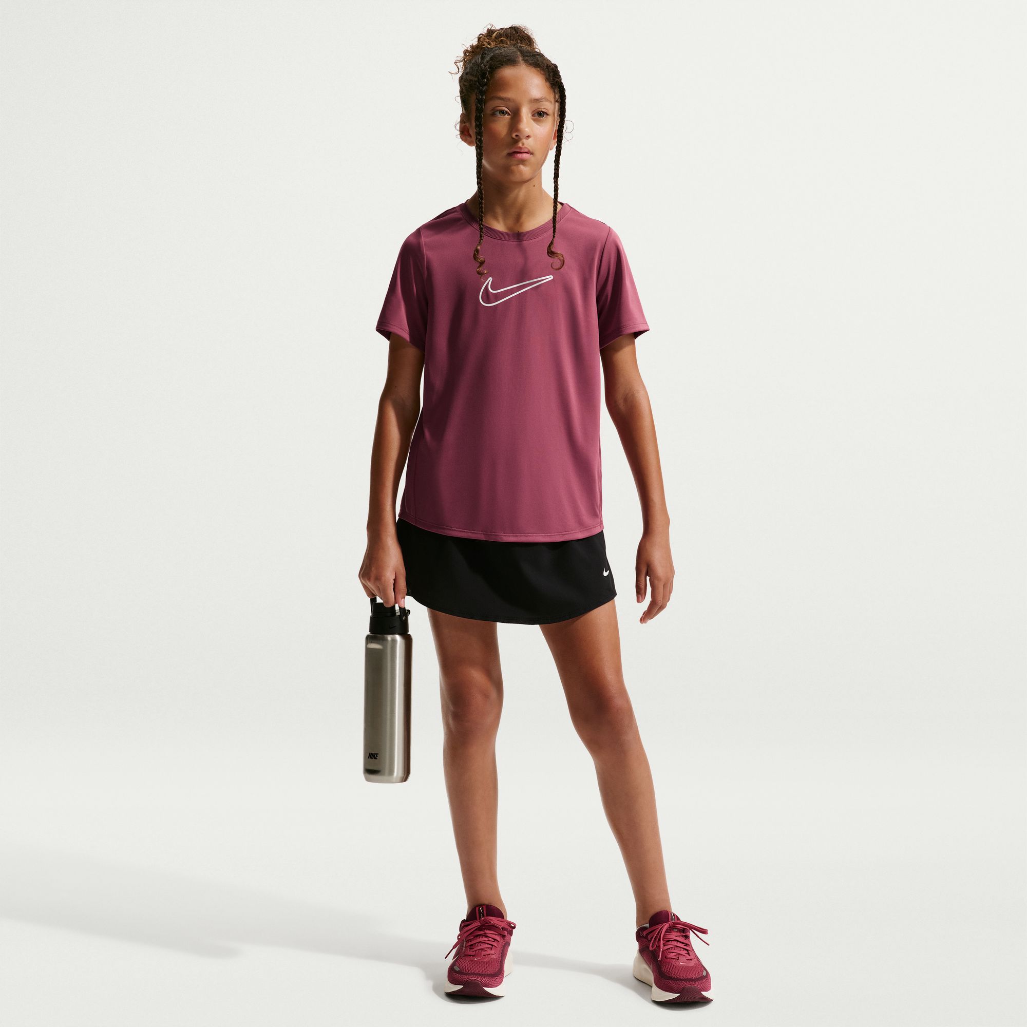 NIKE G NK DF ONE STD SS TOP HBR PINK SMOKE/WHITE